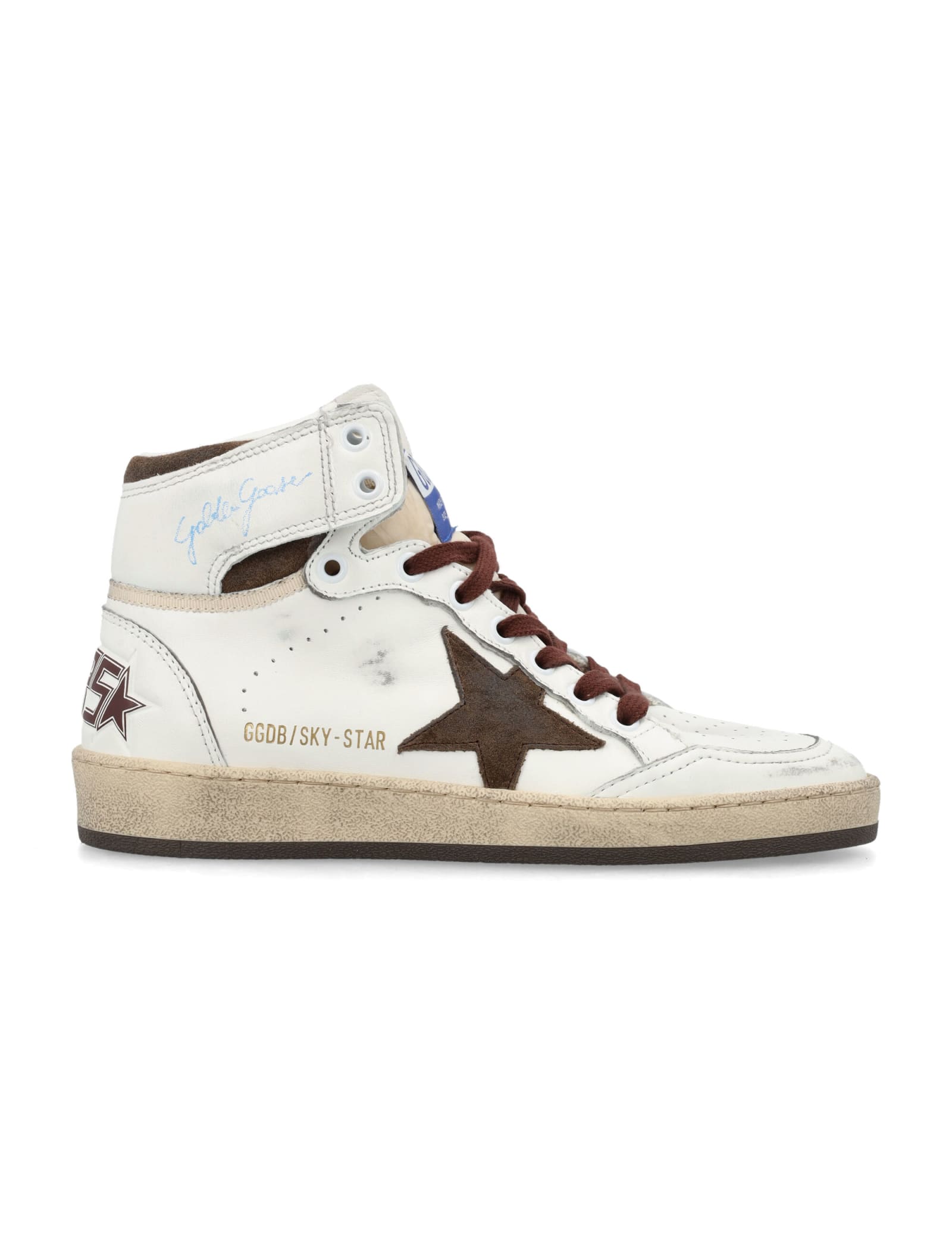 Golden Goose Sky Star Nappa Upper And Spur Nylon Tongue Suede Star In Multi