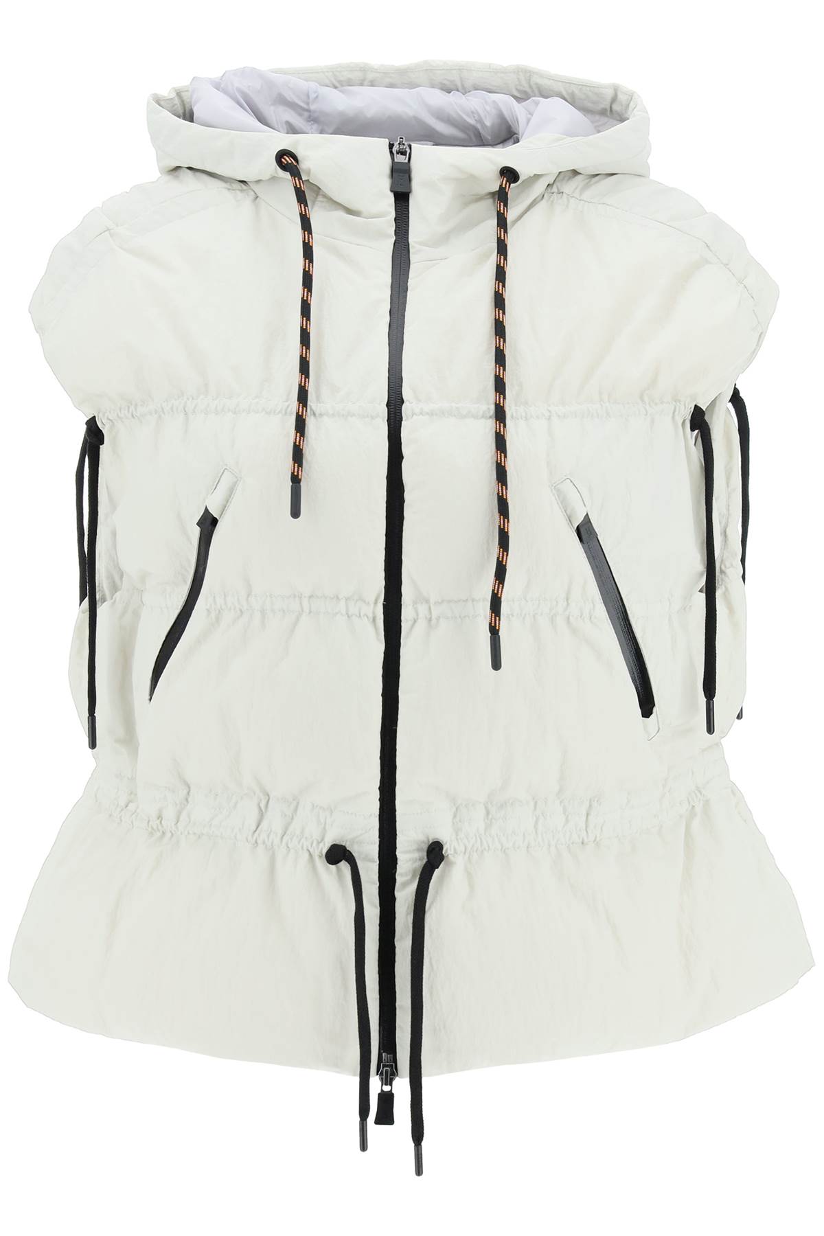 Herno Laminar Hooded Down Vest In Light Opalescent