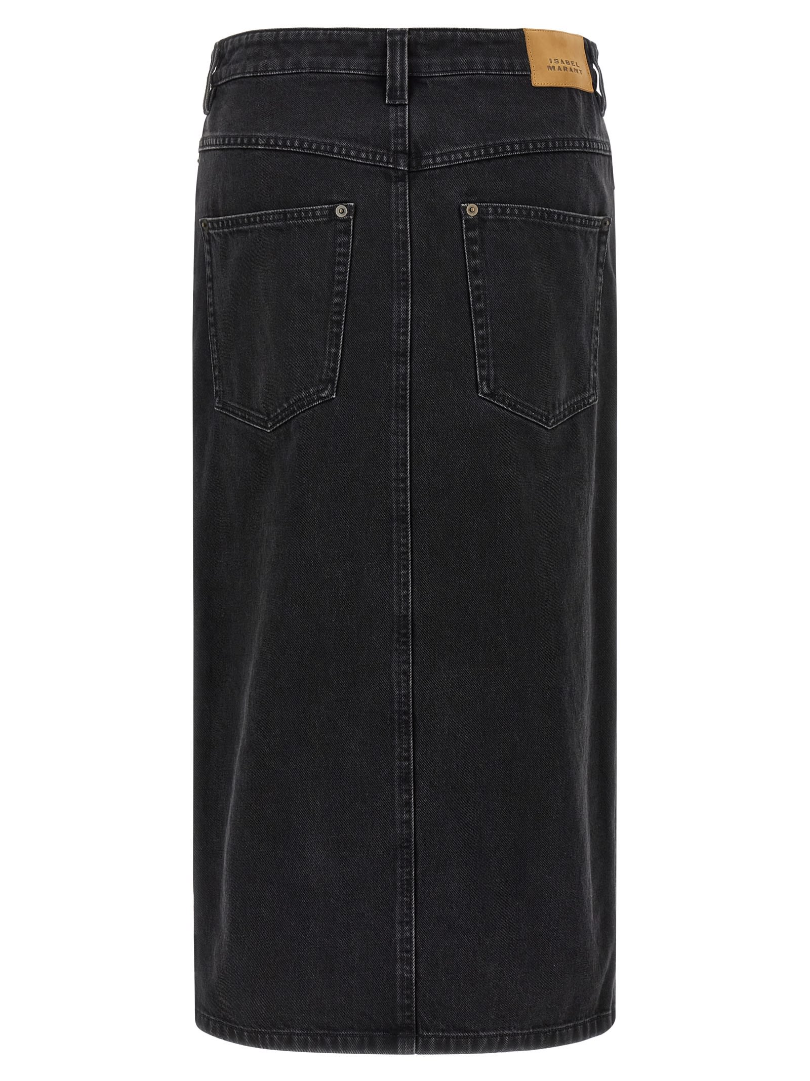 Isabel Marant Skirt With Front And Back Pockets In Black