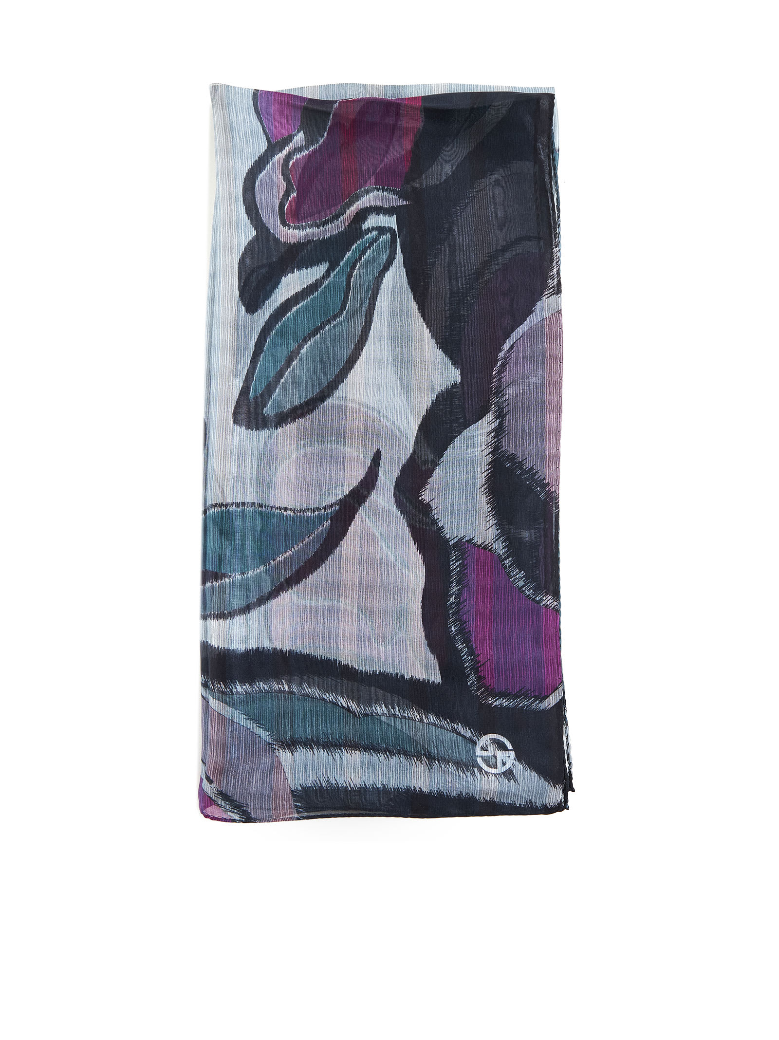 Shop Giorgio Armani Scarf In Grigio Argento