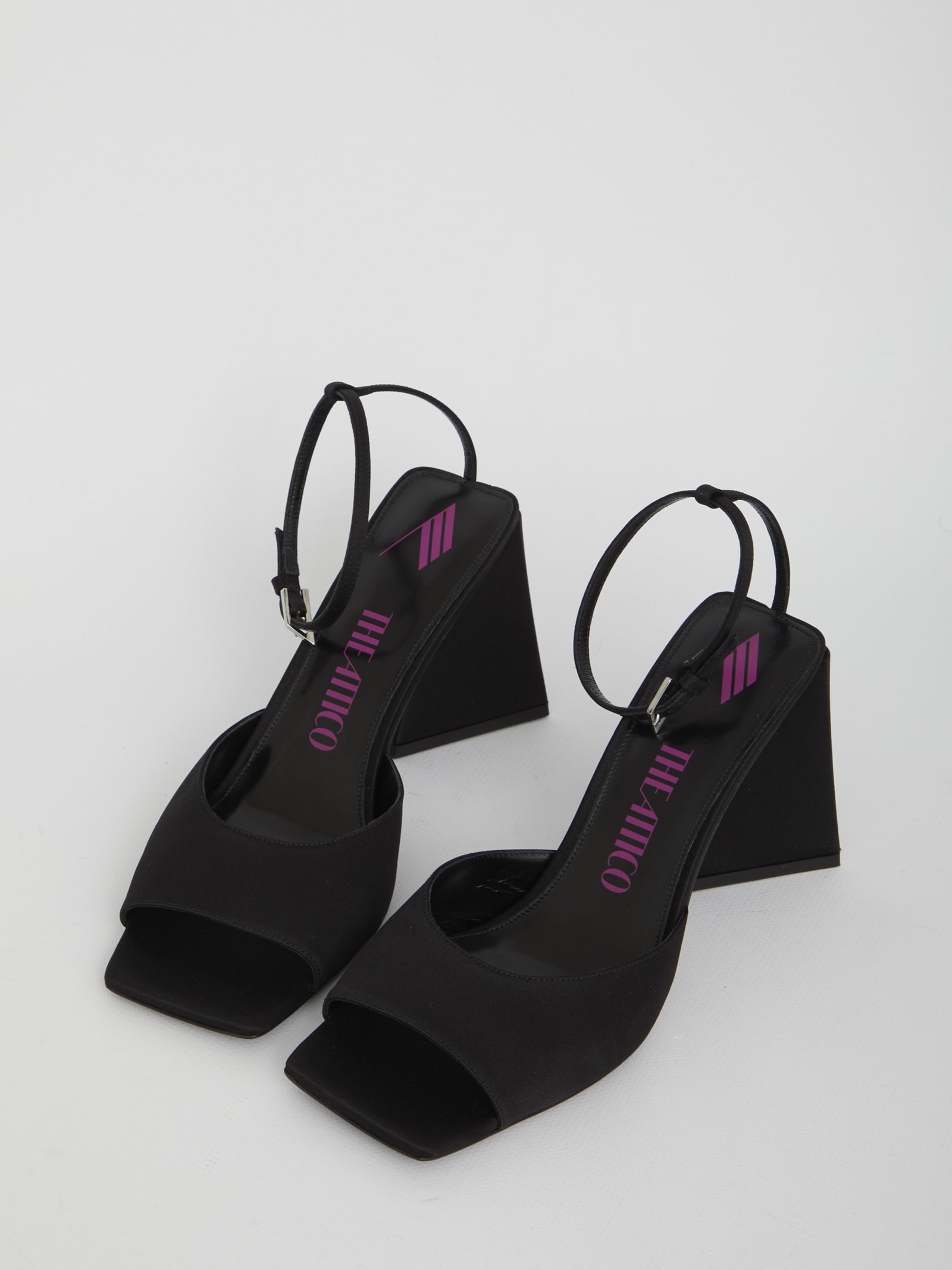 Shop Attico Black Piper Sandals