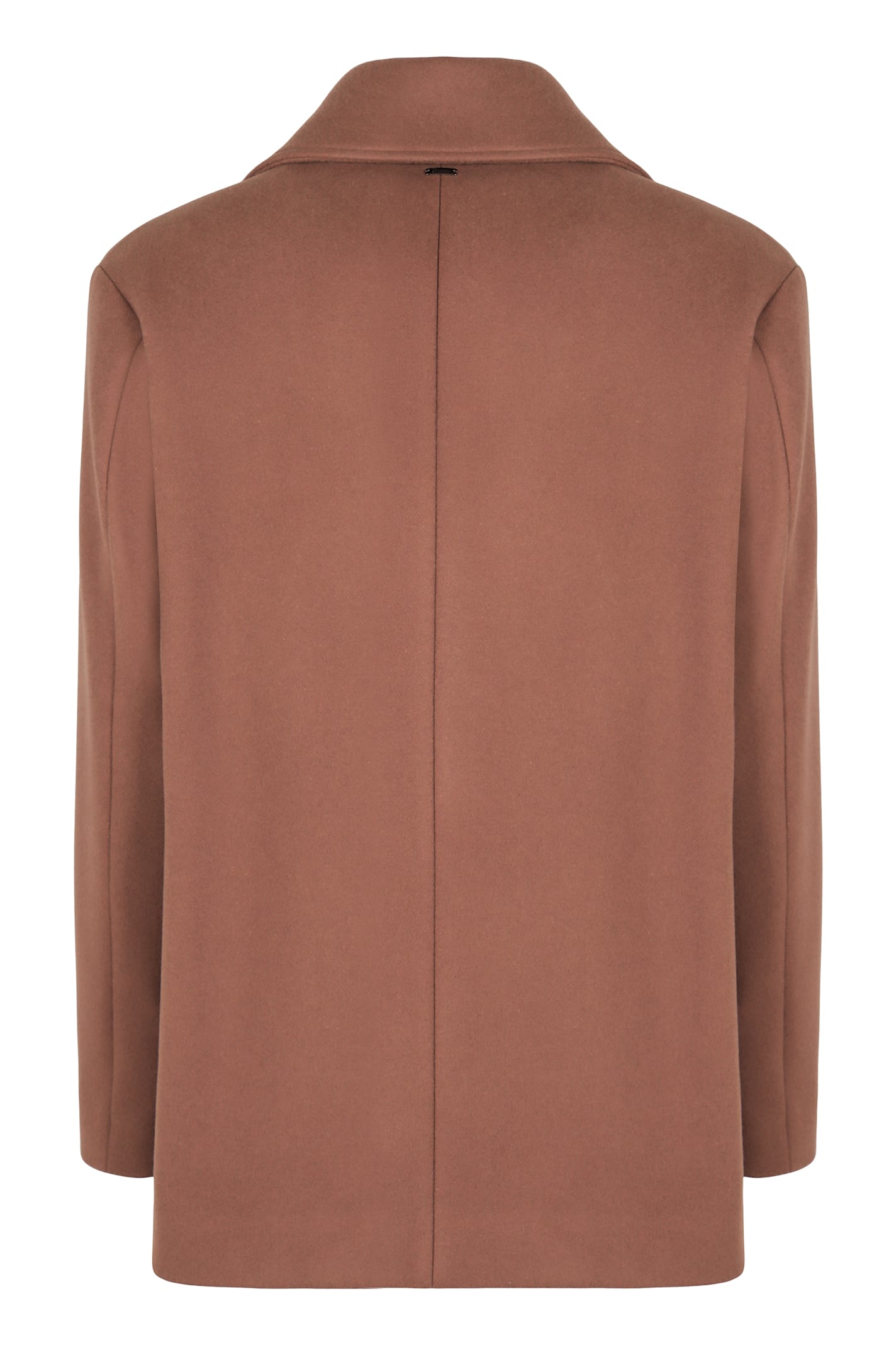 Herno Double-breasted Classic Collar Coat In Brown