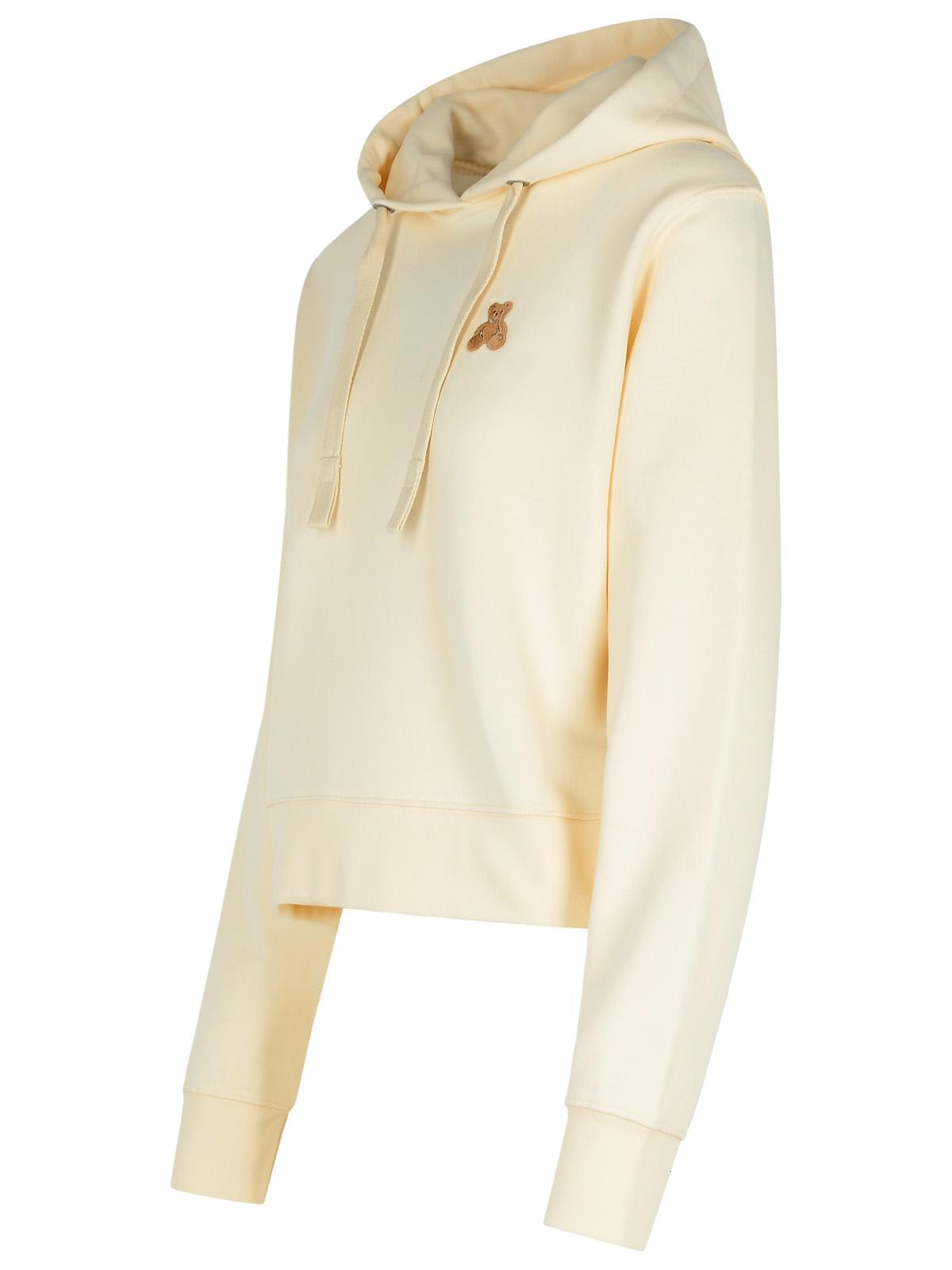 Shop Palm Angels Mini Bear Cream Cotton Sweatshirt