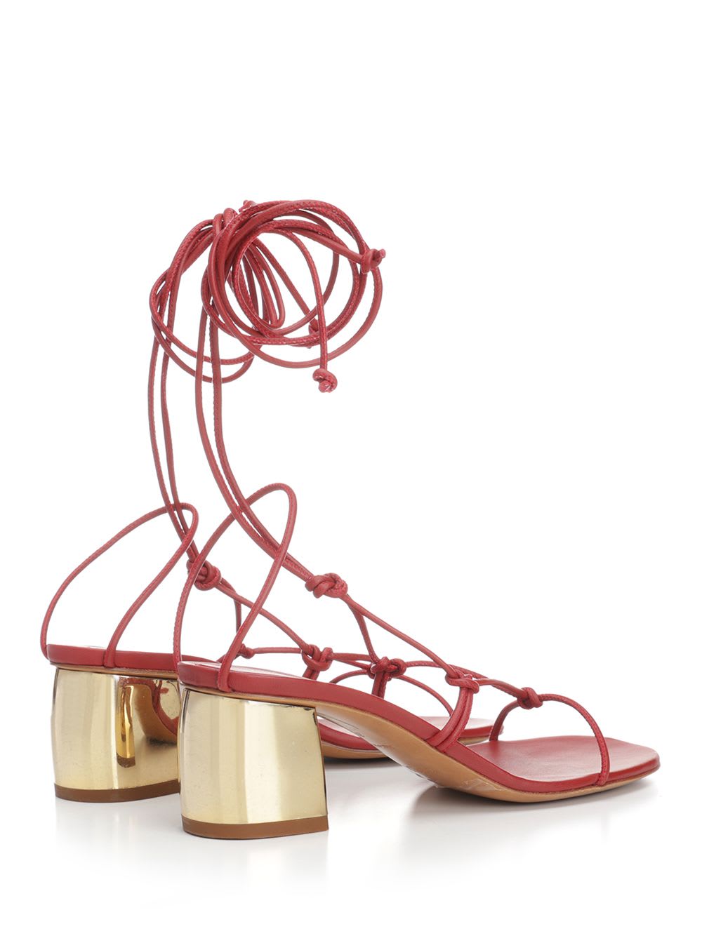 FORTE FORTE GOLD HEEL SANDALS 
