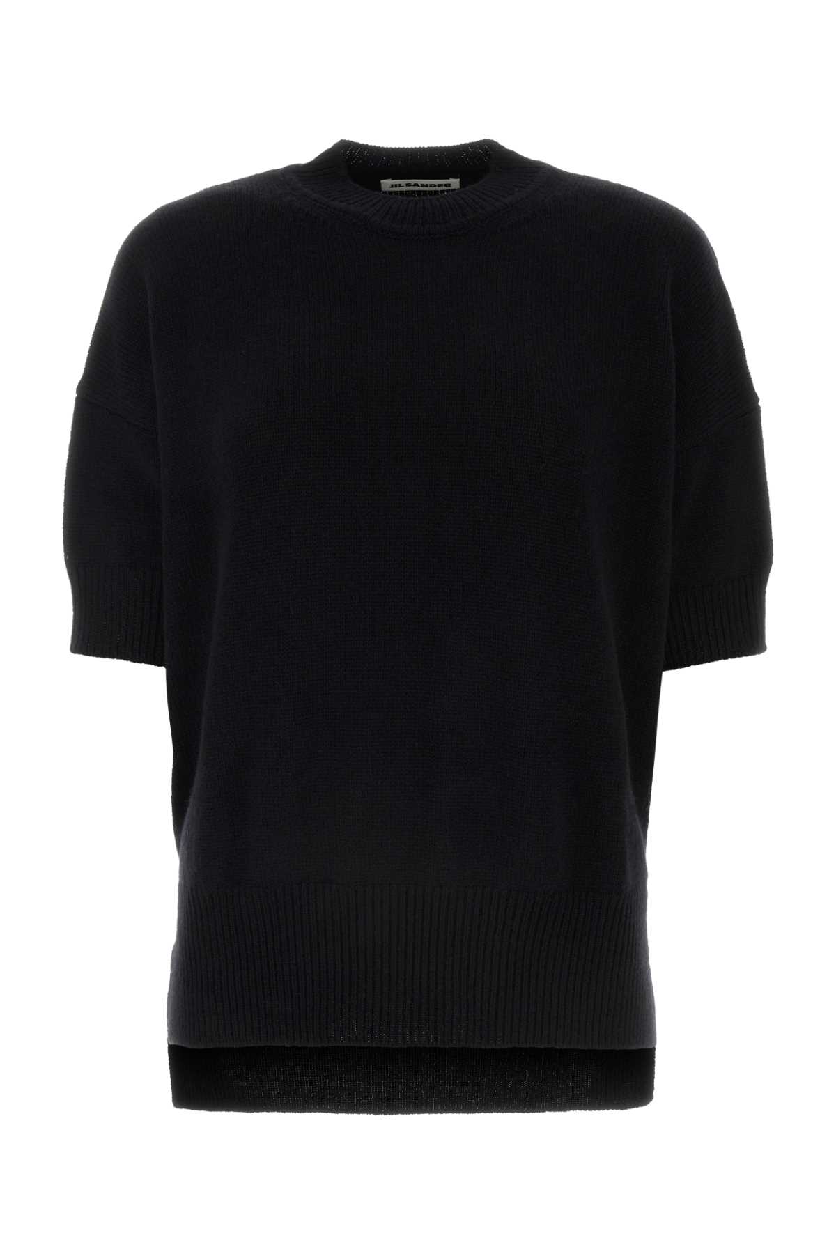 Shop Jil Sander Black Cashmere Sweater