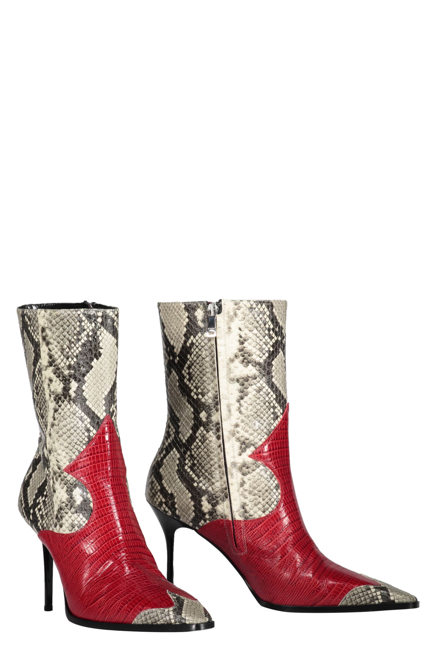Shop Missoni Snakeskin Print Heels Ankle Boots In Animalier