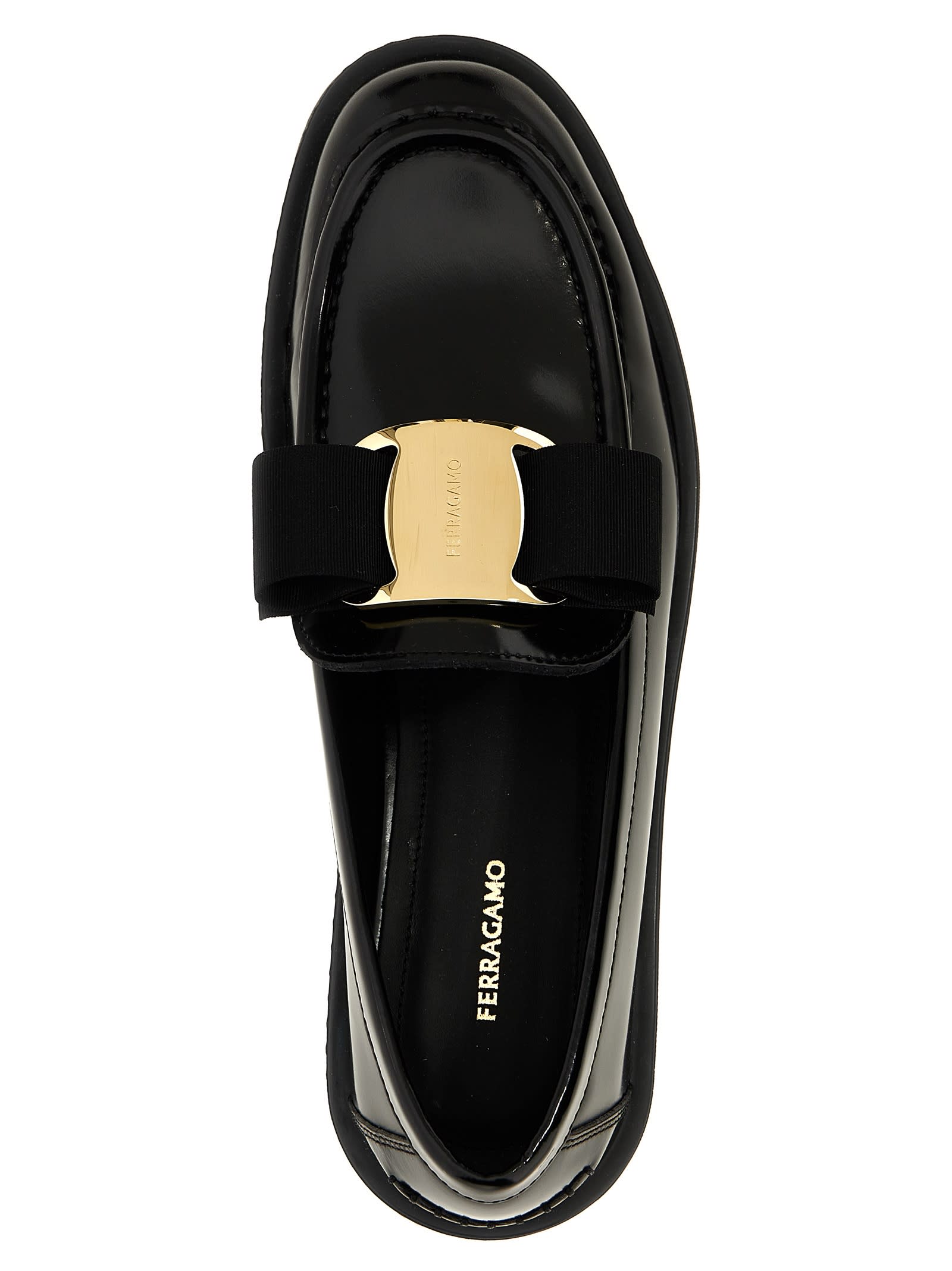 Shop Ferragamo Mirty Loafers In Black