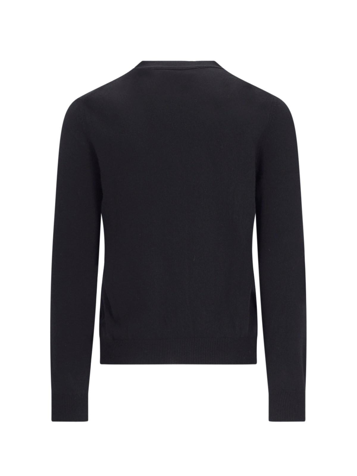 Shop Comme Des Garçons Play Logo Cardigan In Black