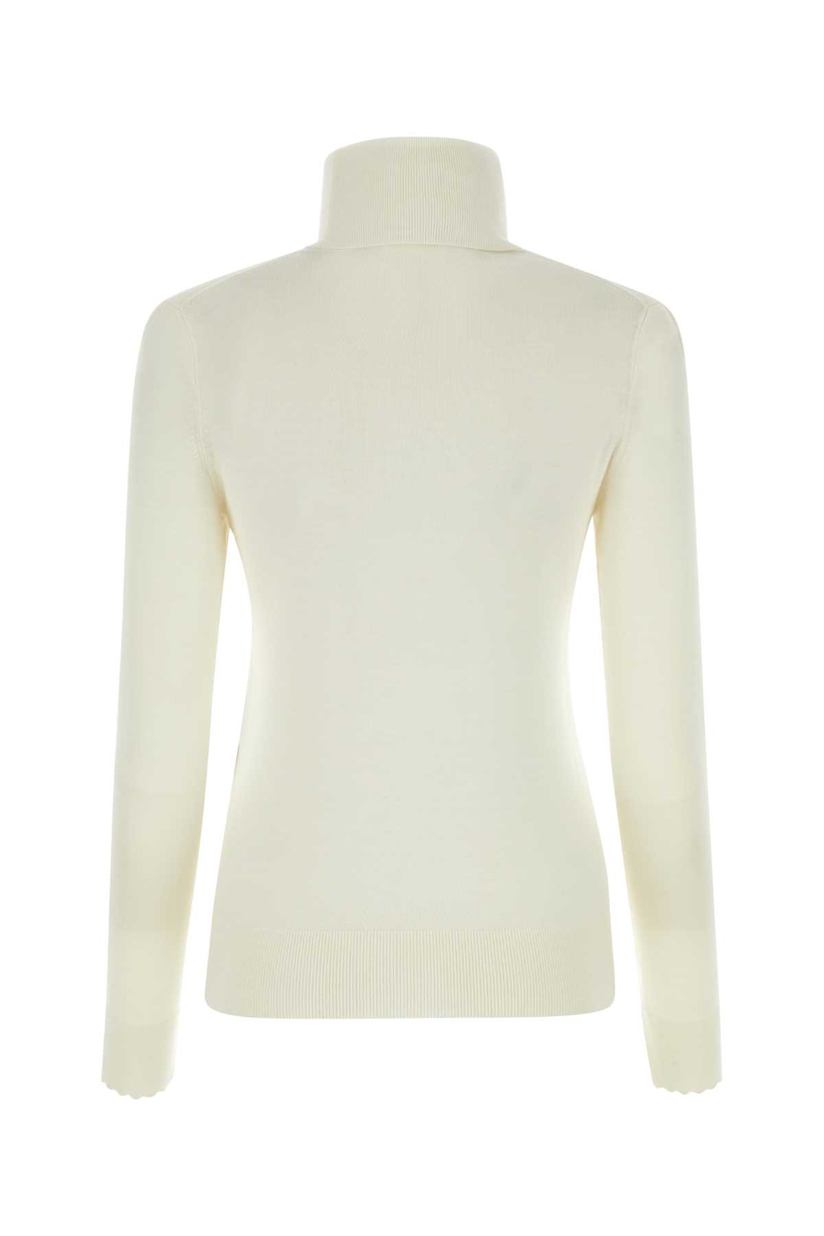 Chloé Ivory Wool Sweater In Iconicmilk