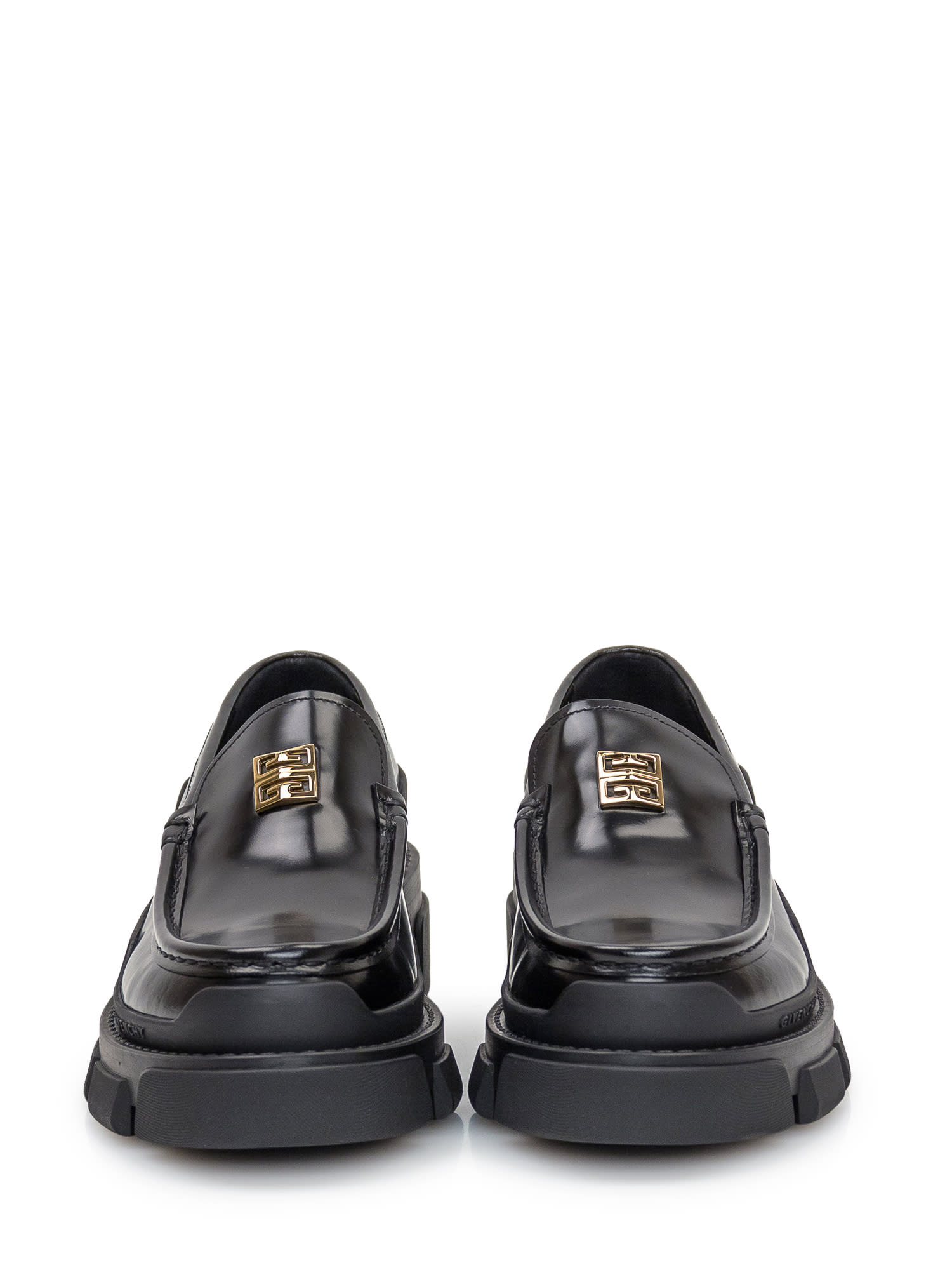 Givenchy 4g Logo Leather Loafers In Black