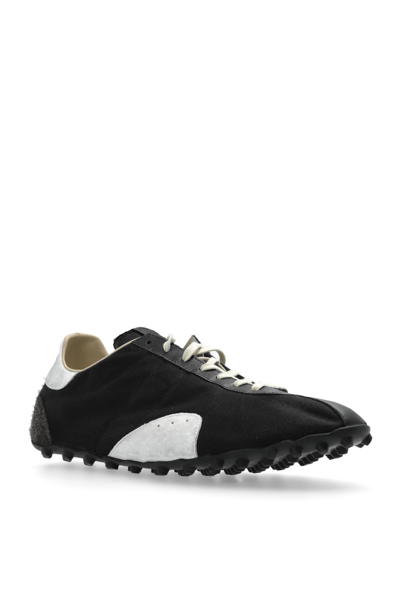 Maison Margiela Sprinters Low Top Cotton Blend Sneakers In Black