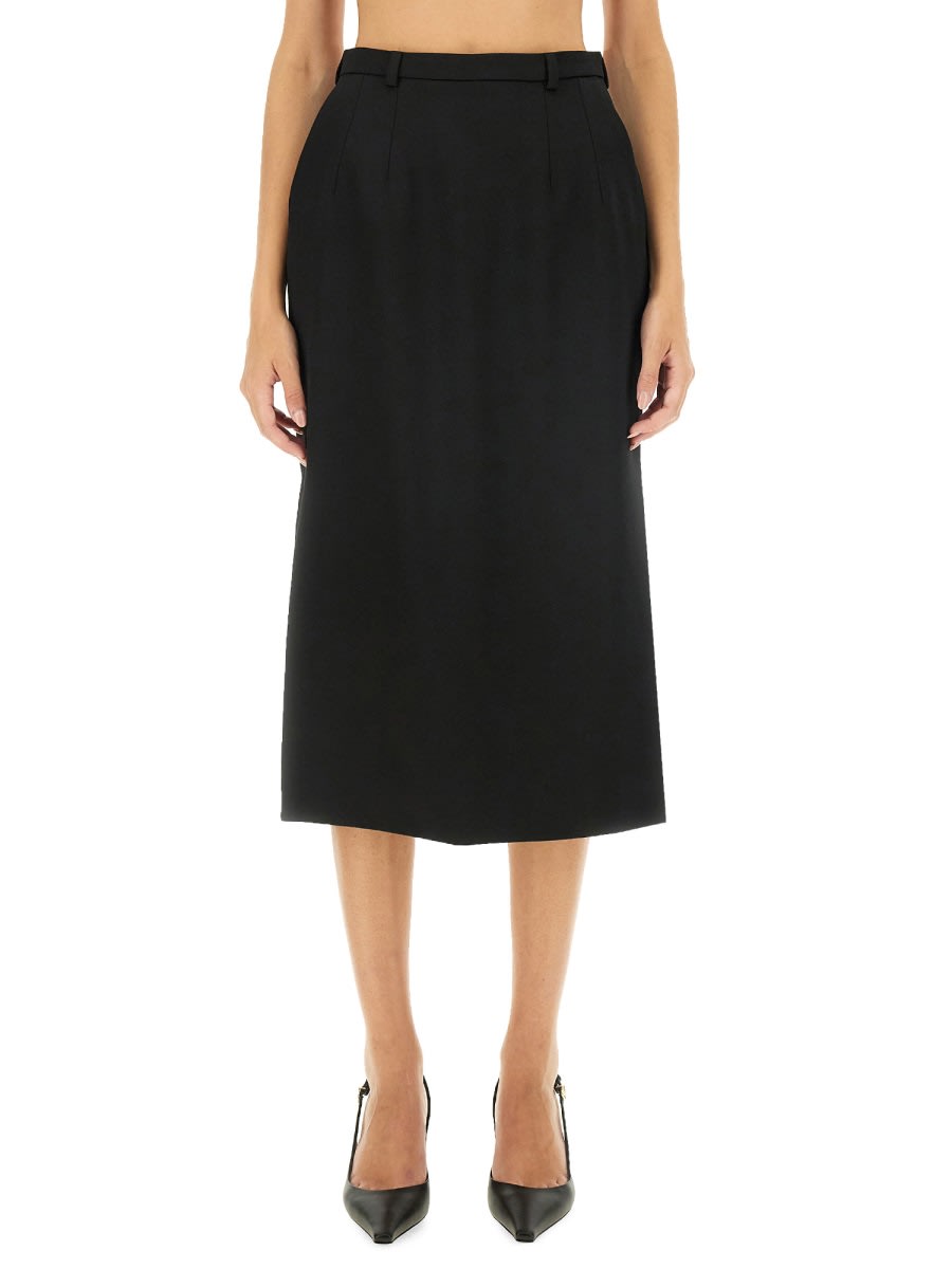 Shop Dolce & Gabbana Longuette Skirt In Black