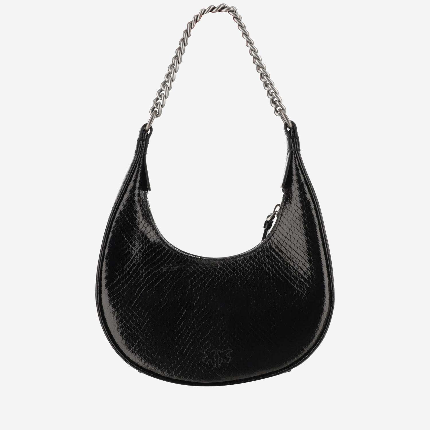 Shop Pinko Mini Brioche Hobo Bag In Black