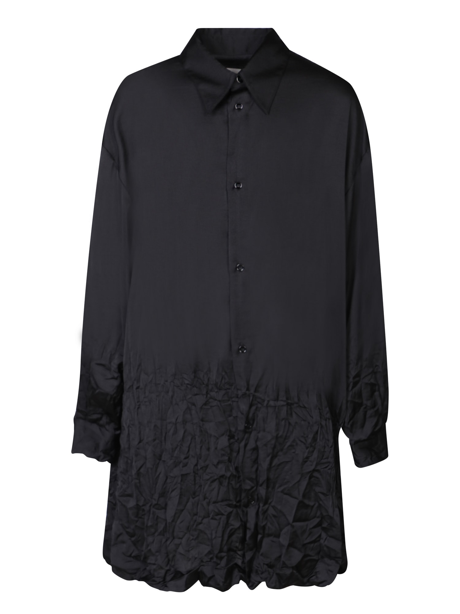 Shop Mm6 Maison Margiela Crouched Maxi Shirt In Black