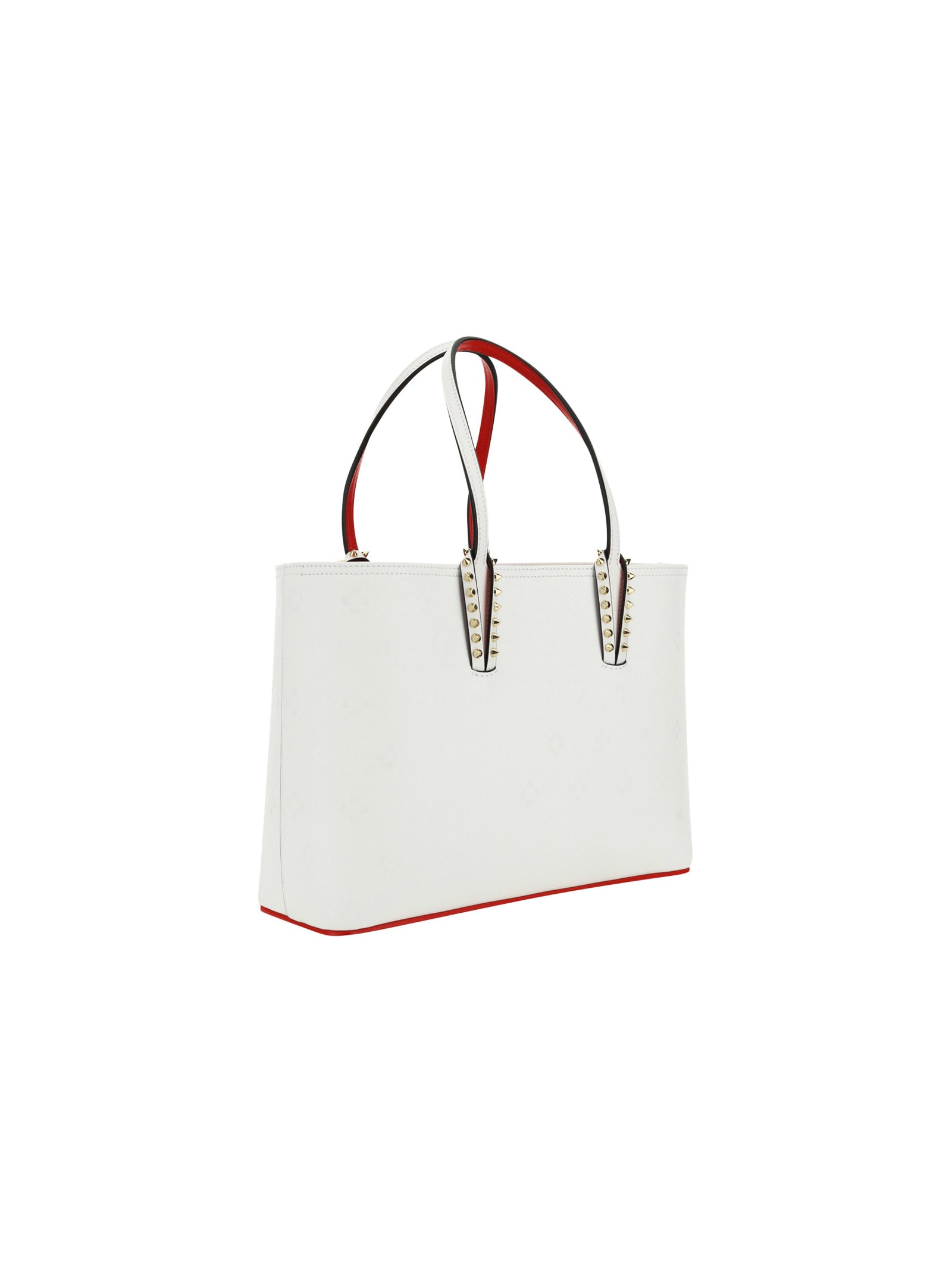 Cabata E/W nano - Tote bag - Calf leather Loubinthesky print - Bianco - Christian  Louboutin