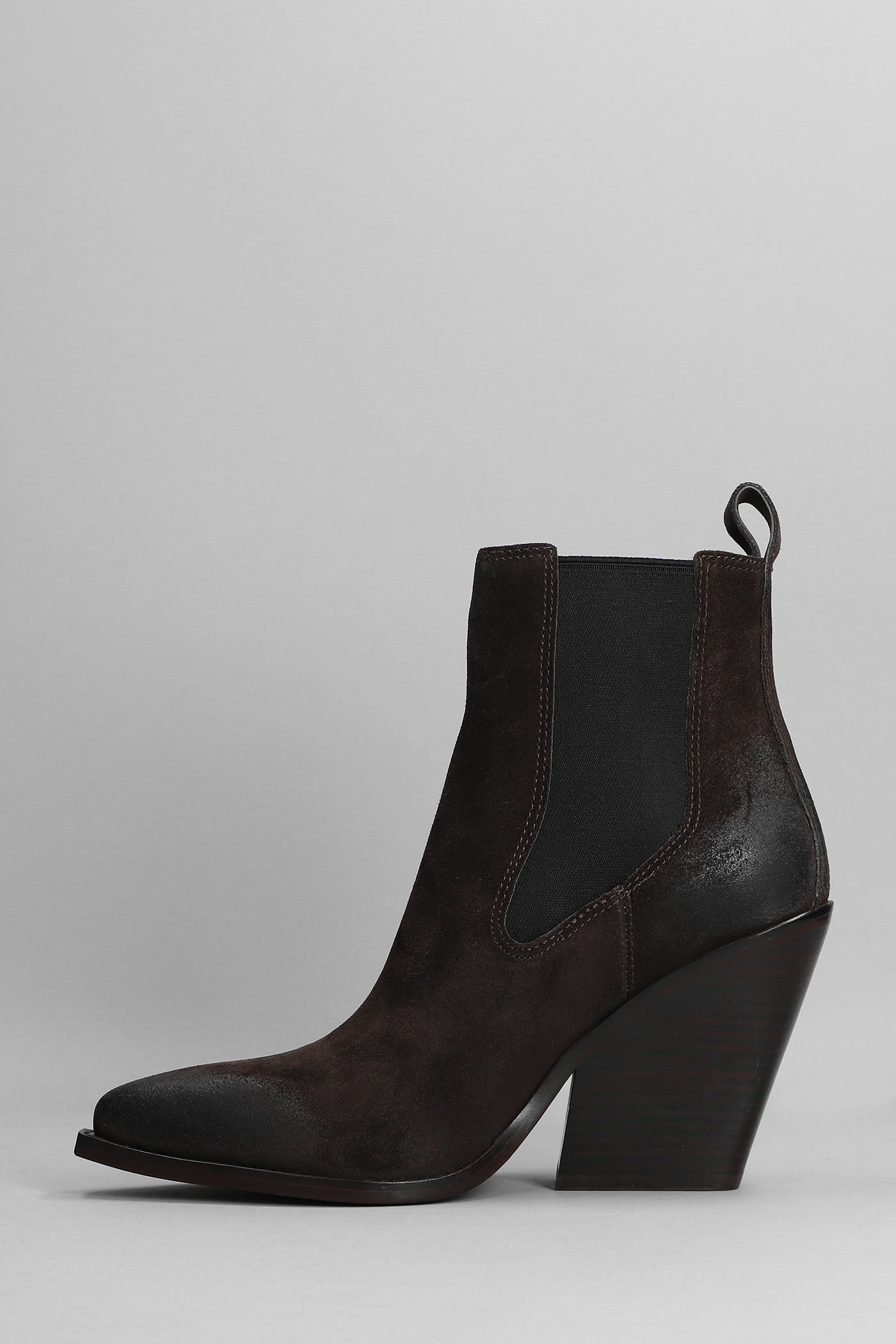 Ash Bowie Texan Ankle Boots In Brown Suede | ModeSens