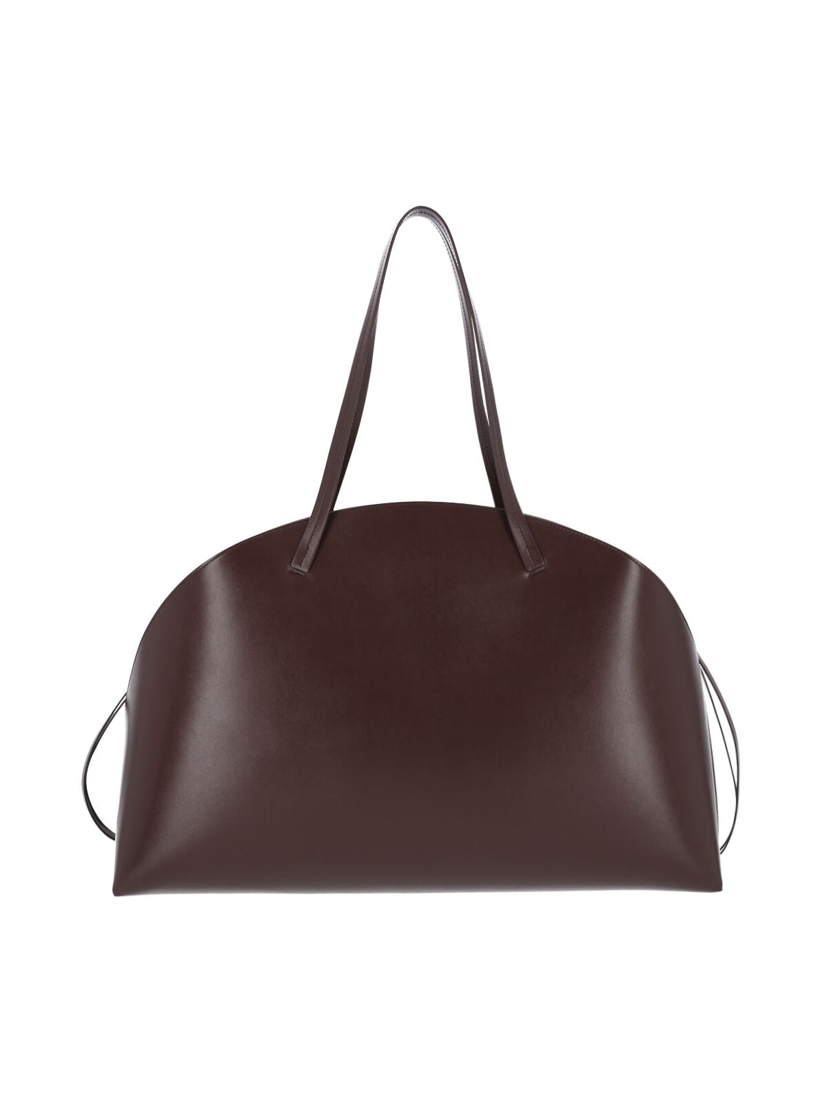 Jil Sander Logo Printed Drawstring Shoulder Bag In Brown