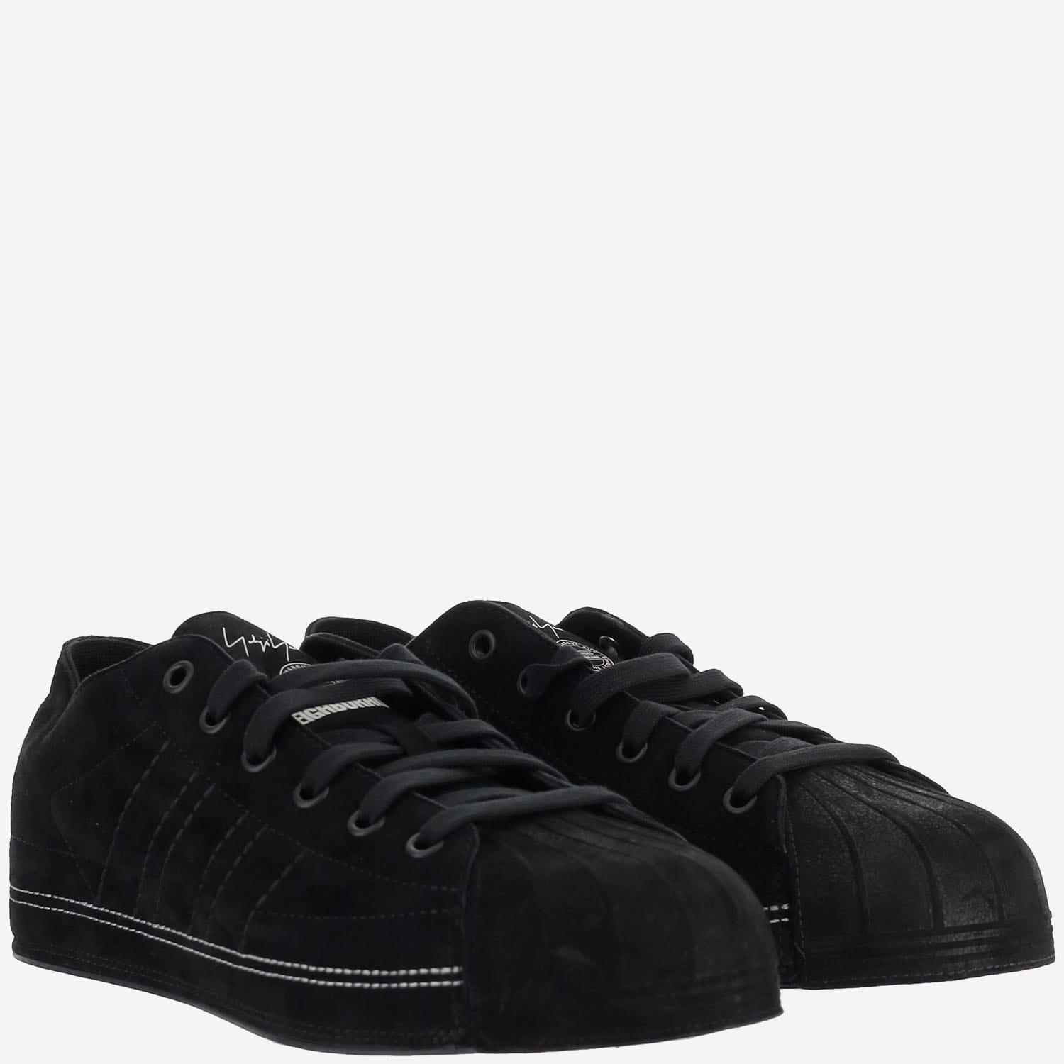 Y-3 Black Leather Nizzastar Lo Sneakers In Black