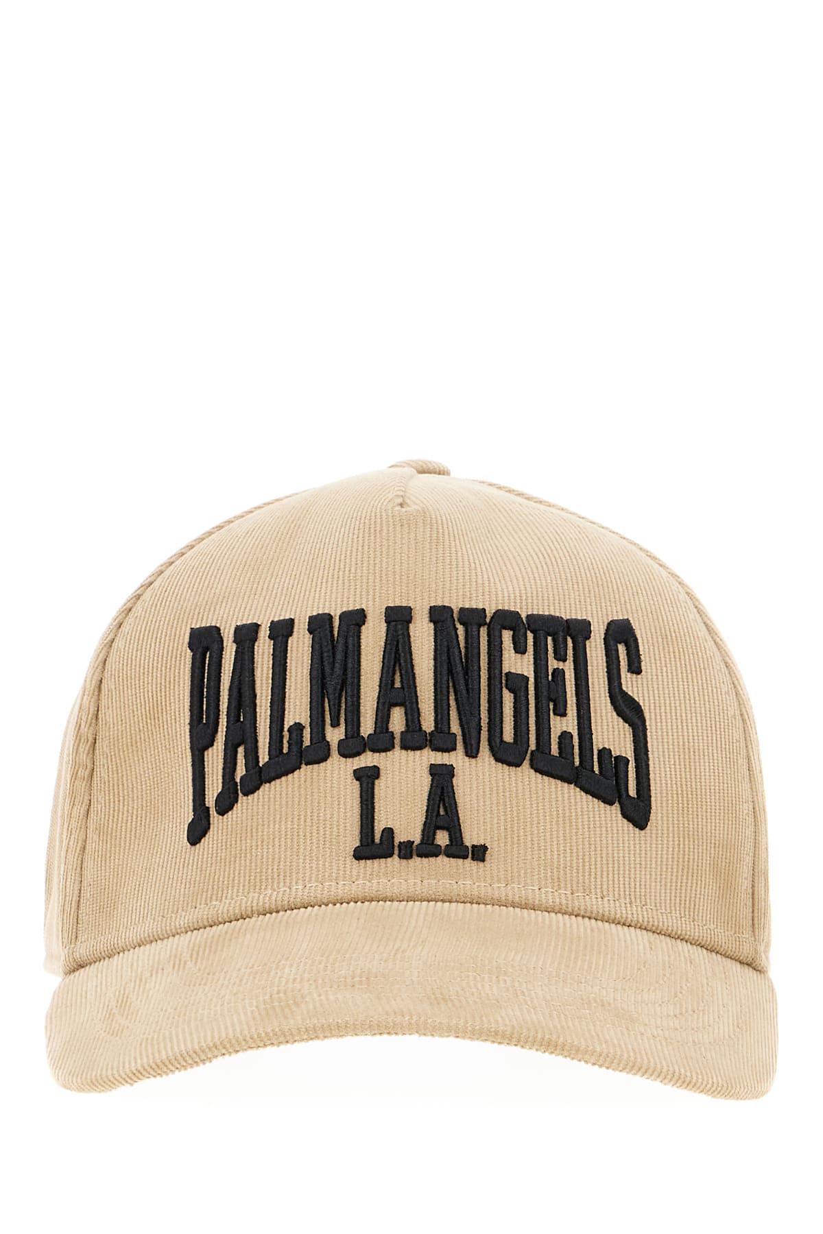 Palm Angels Sand Cotton Baseball Cap In Light Beige Black