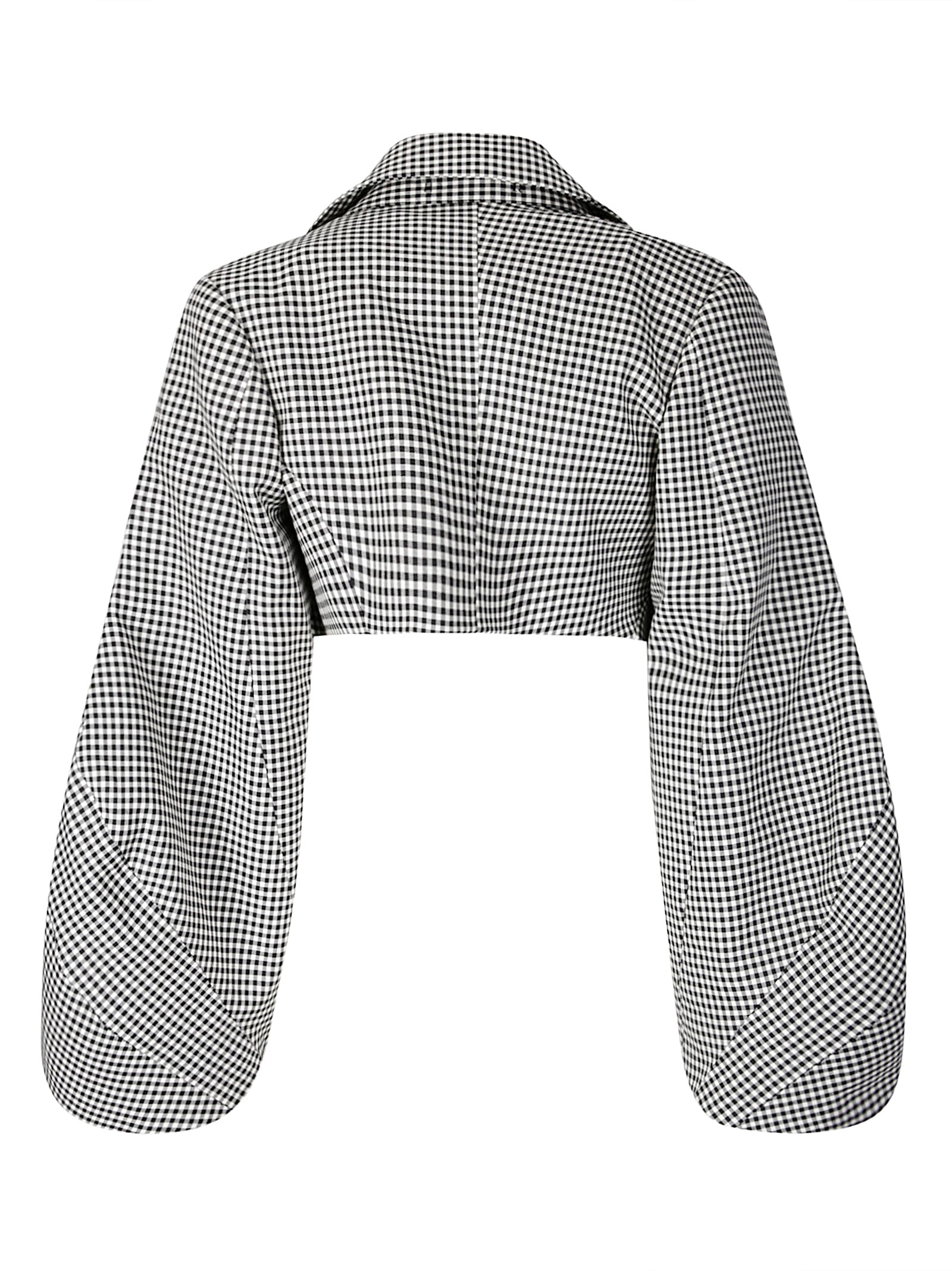 Comme Des Garçons Asymmetric Wool Jacket With Cropped Fit In Multi