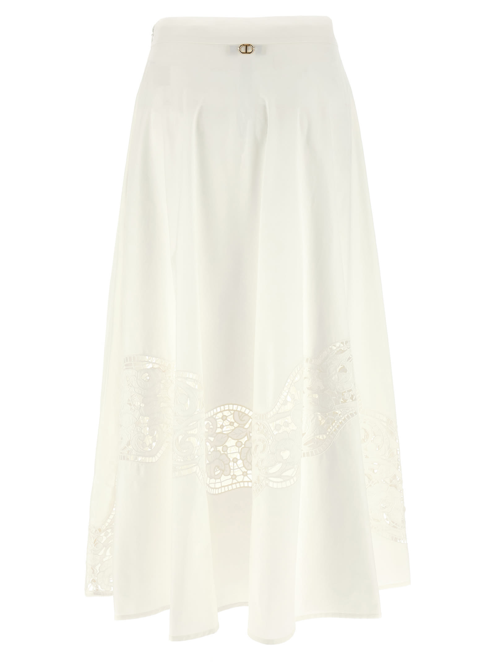 Shop Twinset Sangallo Skirt In White