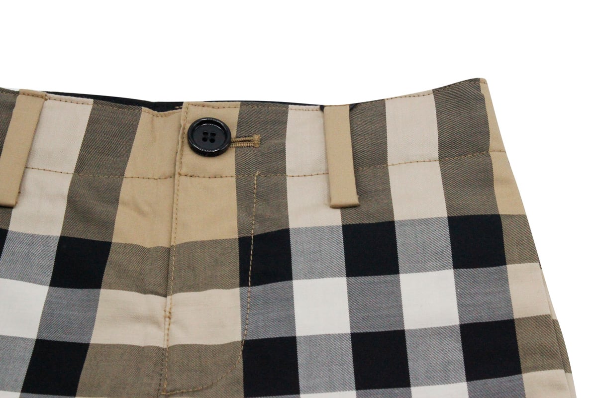 Shop Burberry Shorts Check In Beige