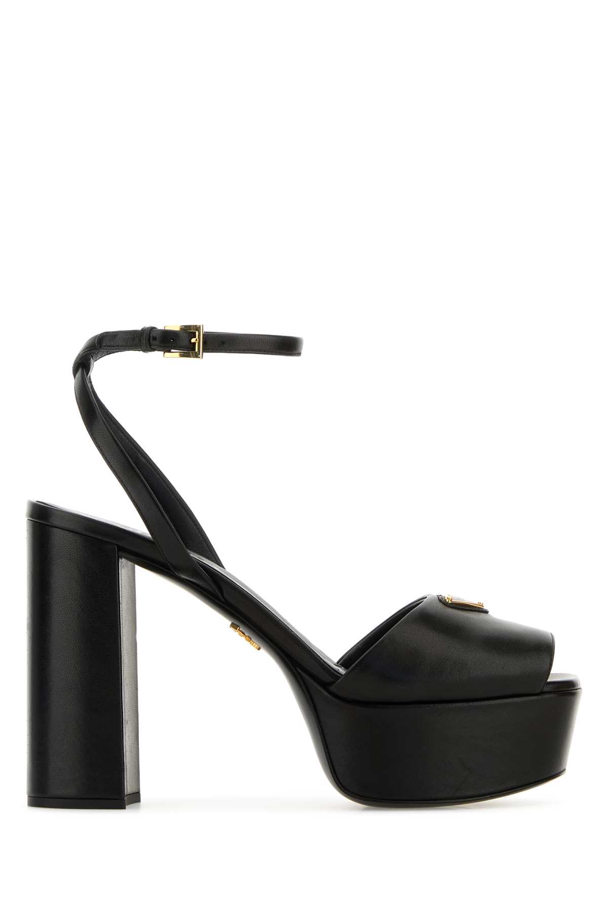 Black Nappa Leather Sandals