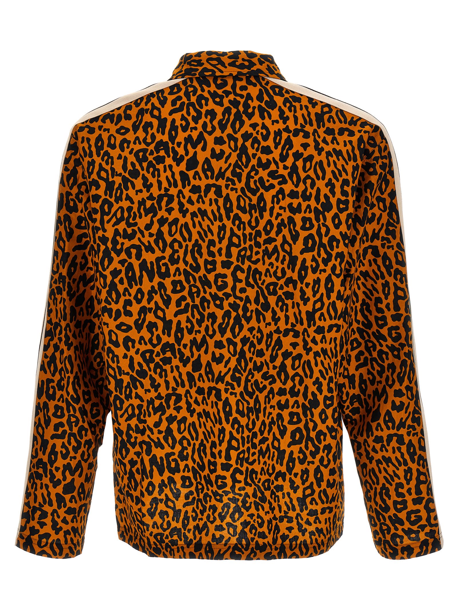 Shop Palm Angels Cheetah Track Shirt In Multicolor