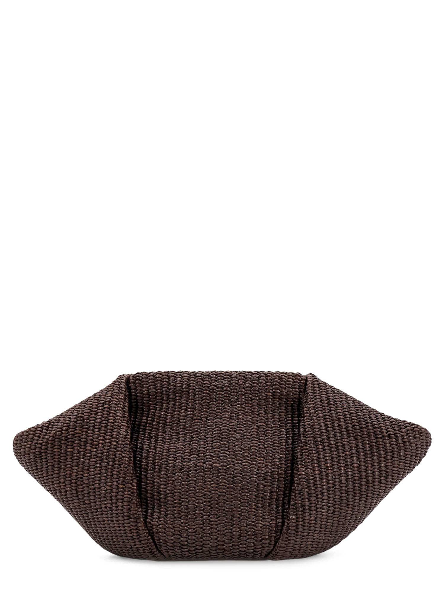 Brunello Cucinelli Cotton-raffia Marina Clutch Bag In Brown