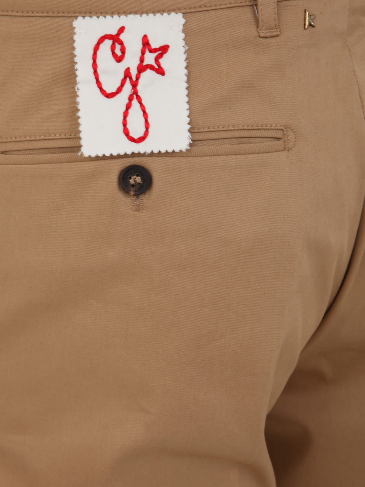 Shop Golden Goose Golden M`s Chino Pants Cotton Comfort Gabardine In Beige