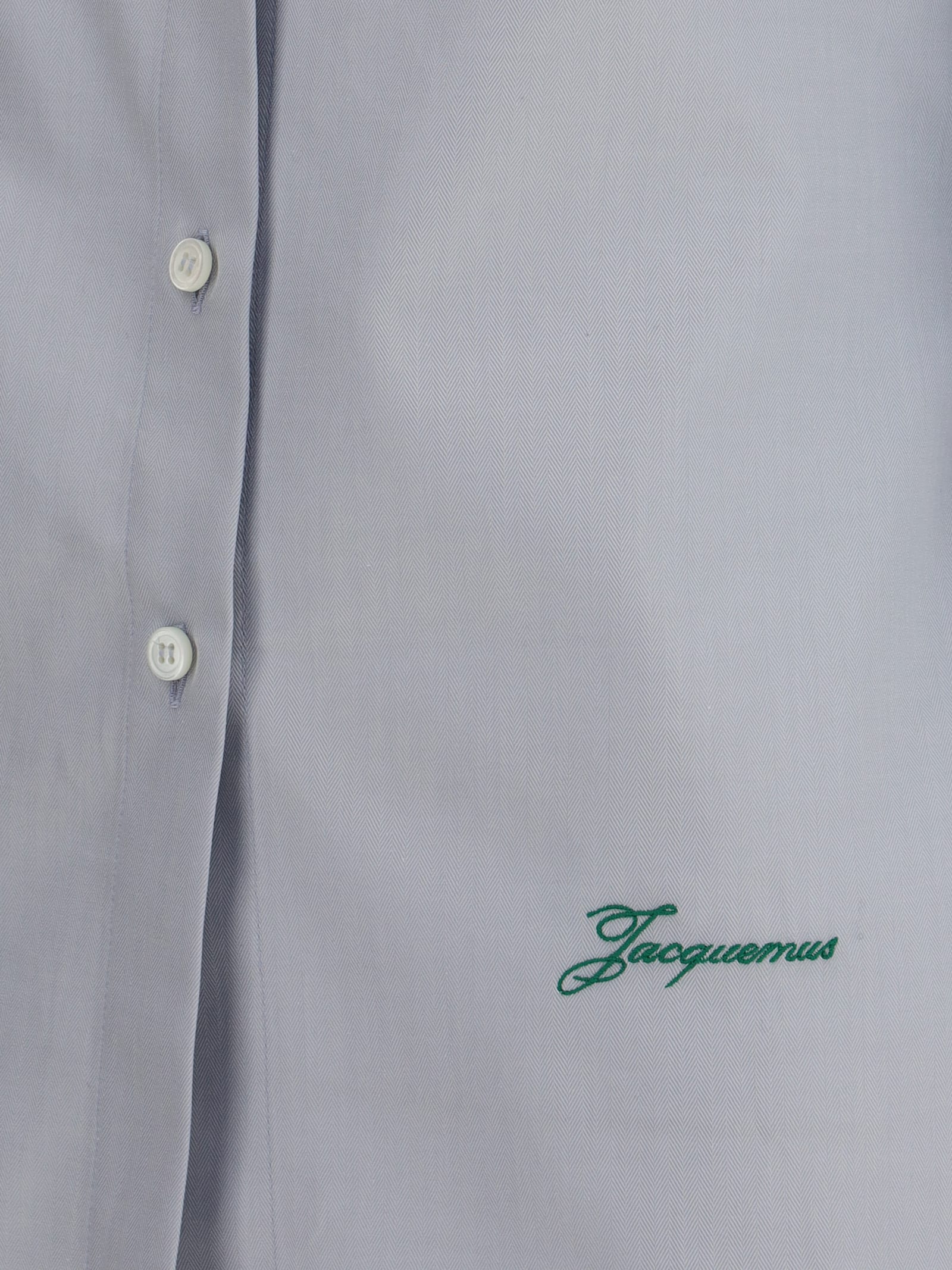 Shop Jacquemus La Chemise De Costume Shirt In Light Grey