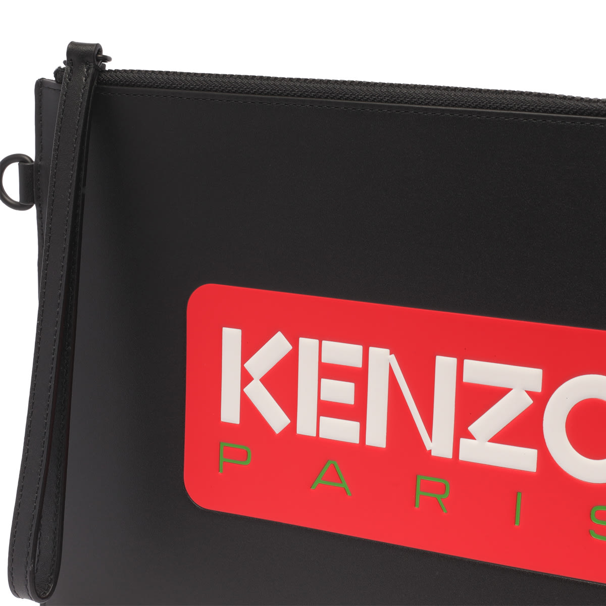 Shop Kenzo Big Clutch In Nero
