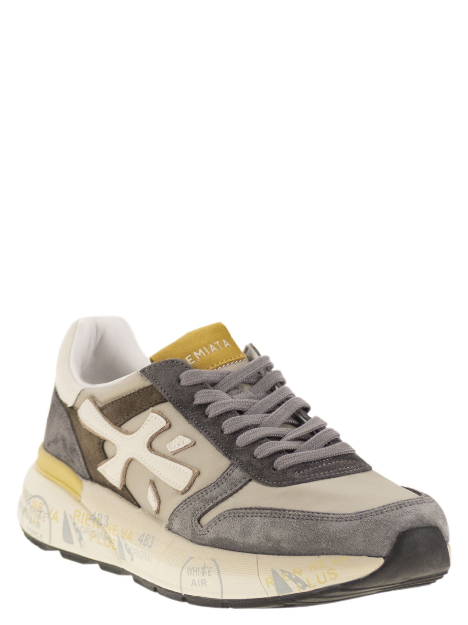 Premiata Suede Panelled Low-top Sneakers In Multi