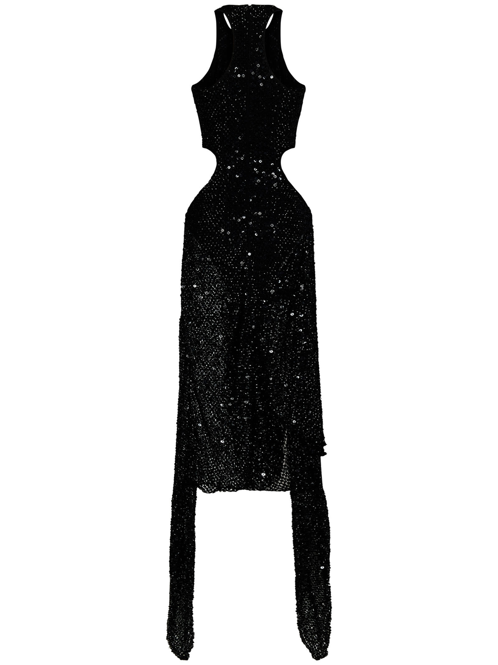 Shop Attico Magnolia Dress In Black