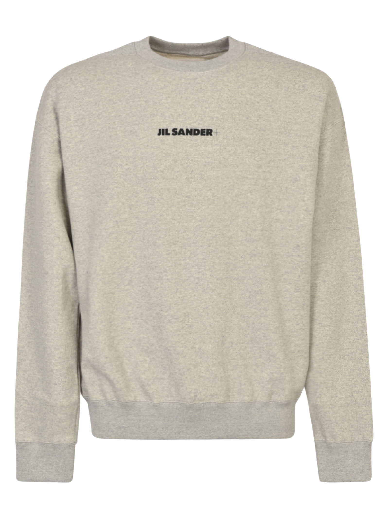 Jil Sander Chest Logo Ribbed Sweatshirt
