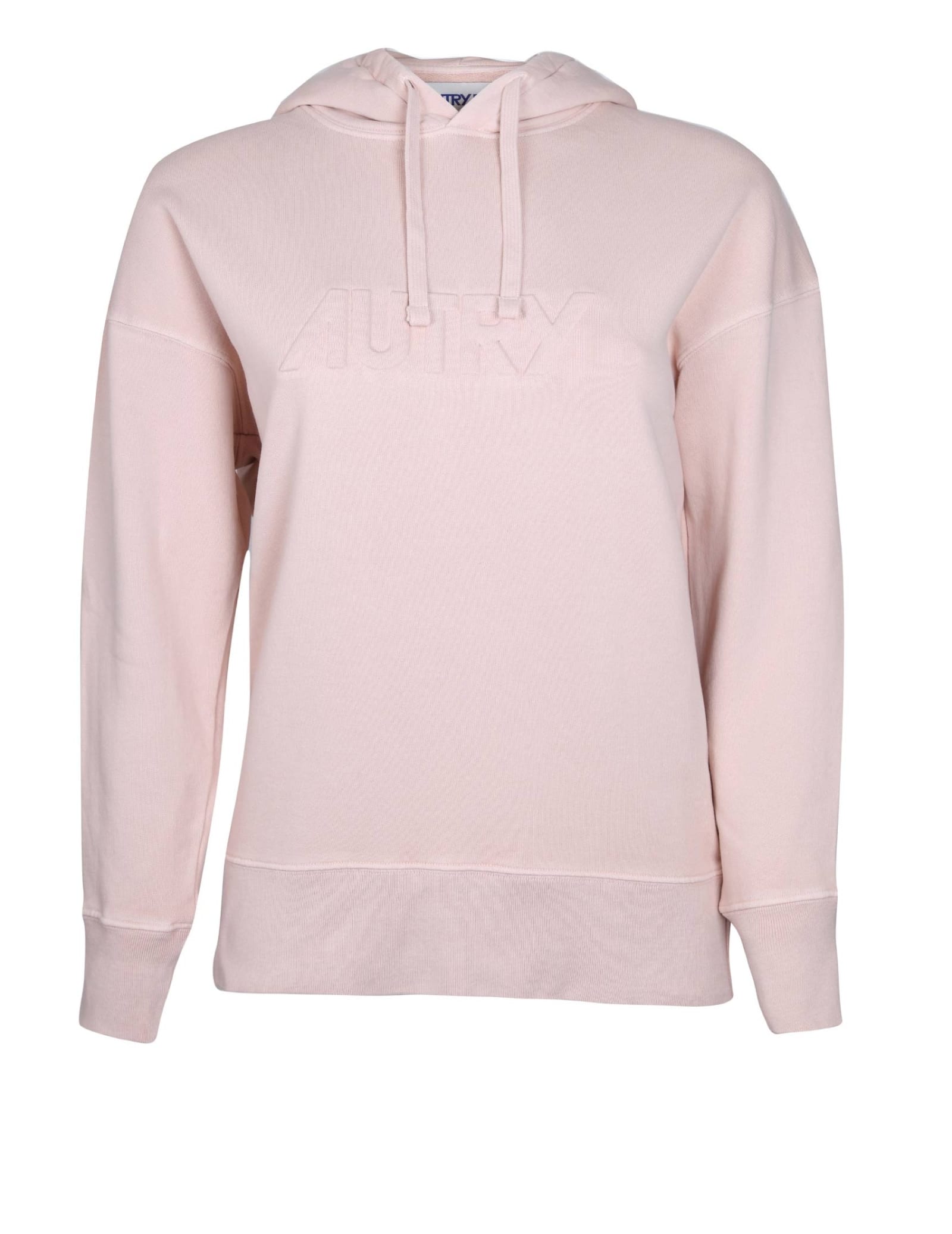 Shop Autry Cotton Sweatshirt With Embossed Logo In Peony