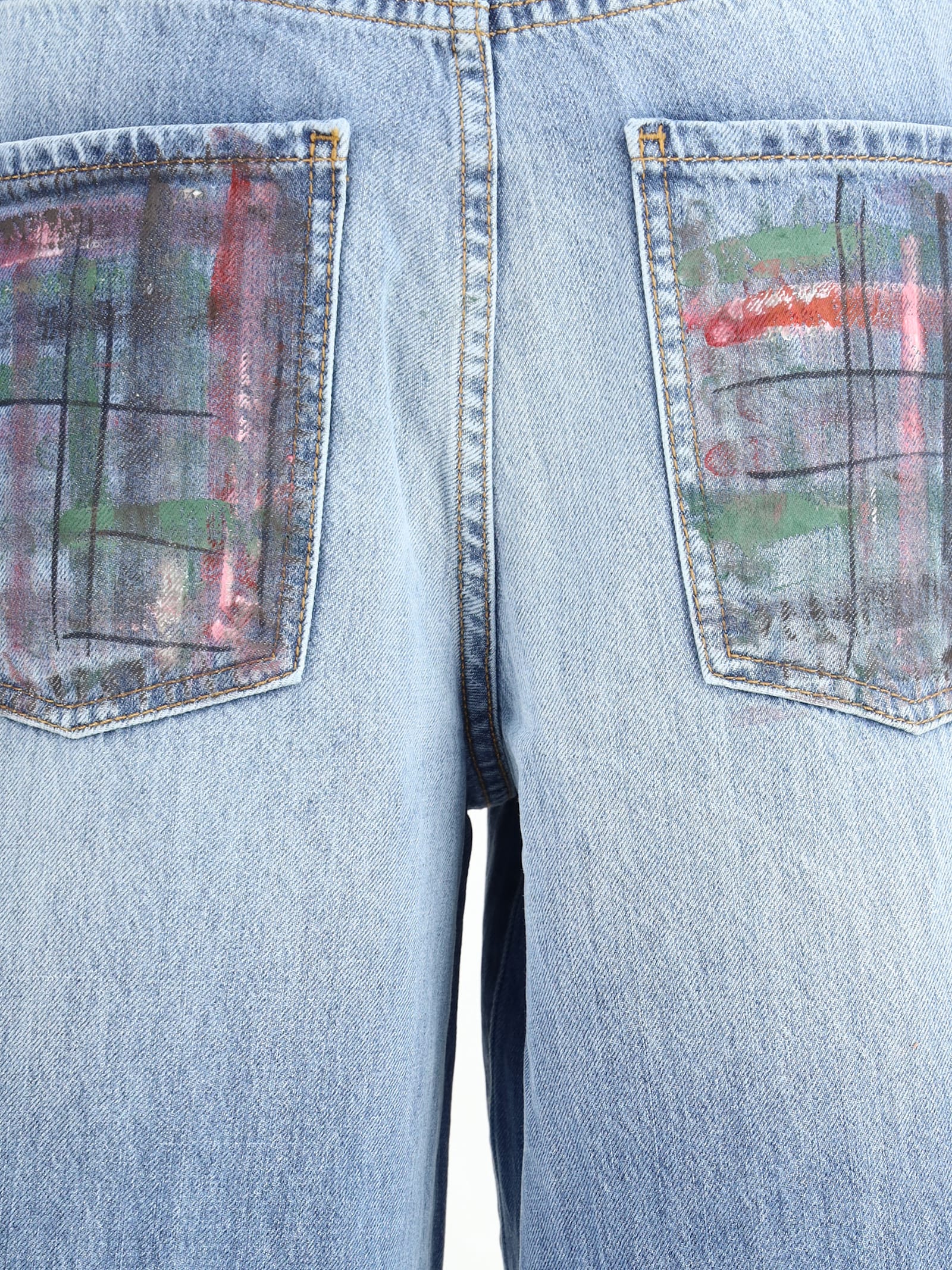 Ella Wide-leg Jeans In Blue