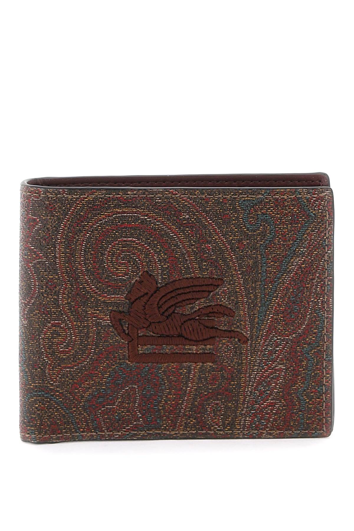 Paisley Bifold Wallet With Pegaso Logo