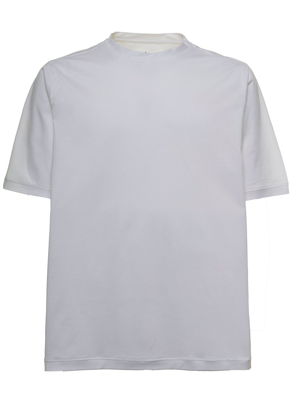 Kiton White Cotton Crew Neck T-shirt