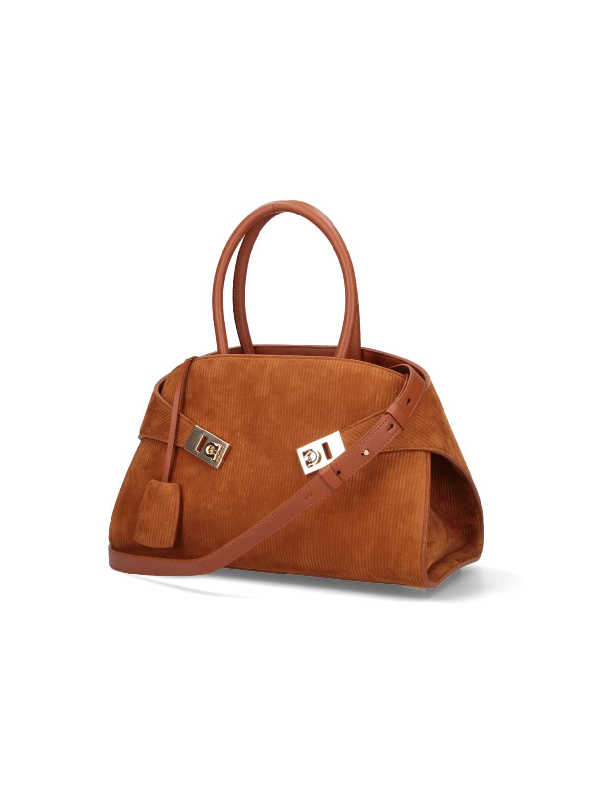 Ferragamo Medium Handbag Hug In Brown