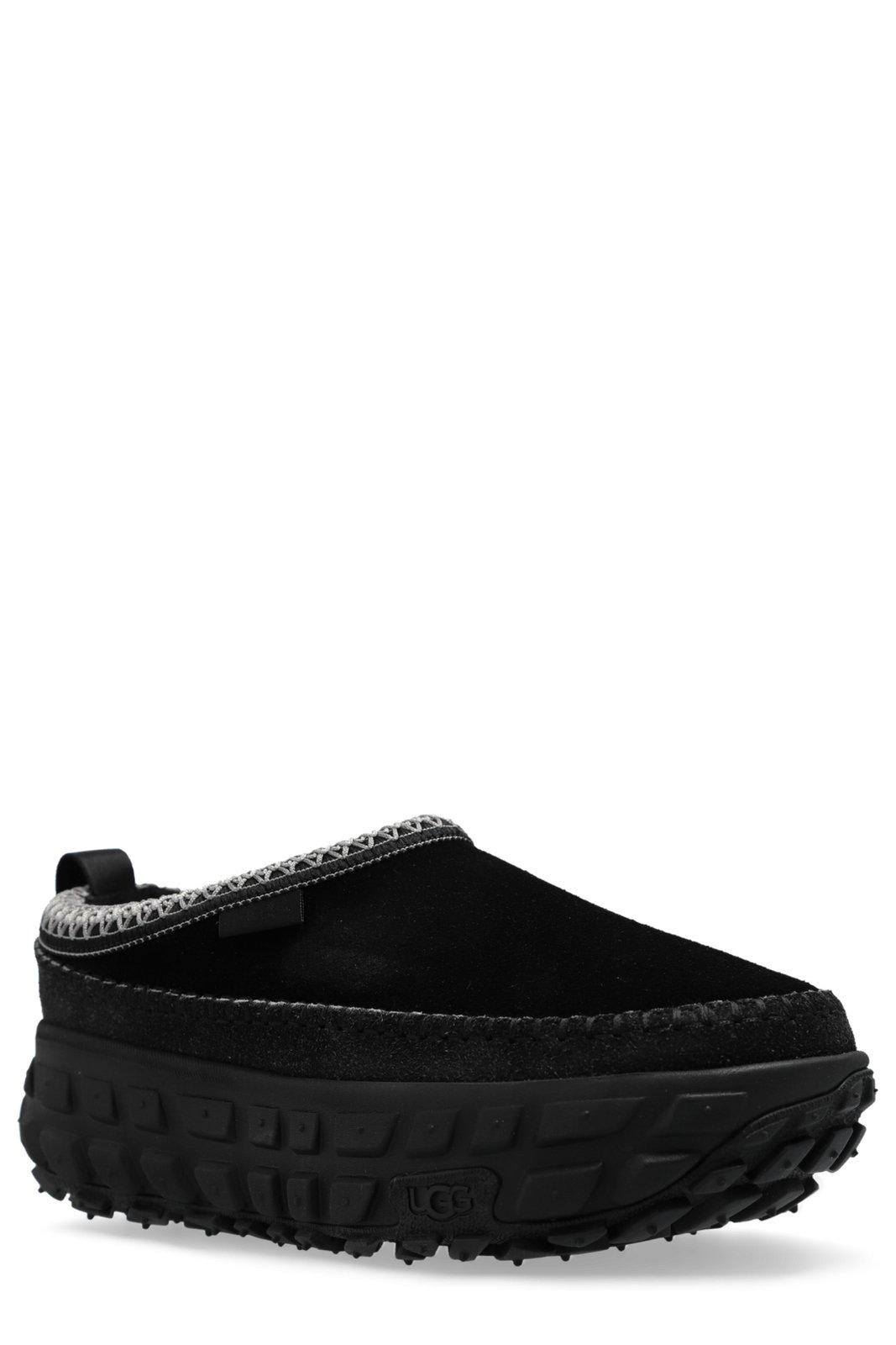 Ugg Venture Daze Platform Contrast Stitched Slippers In Black