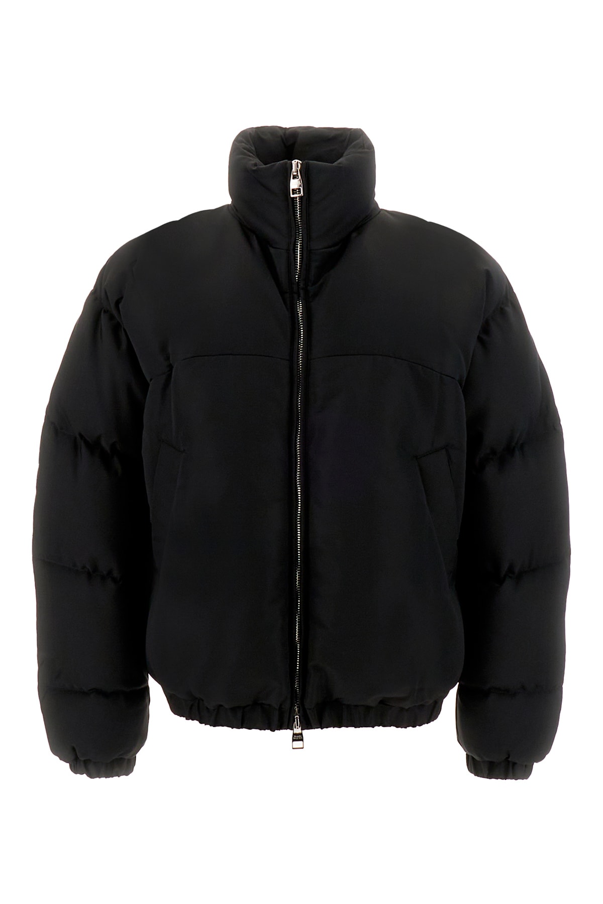 Shop Alexander Mcqueen Black Polyester Padded Jacket In Nero