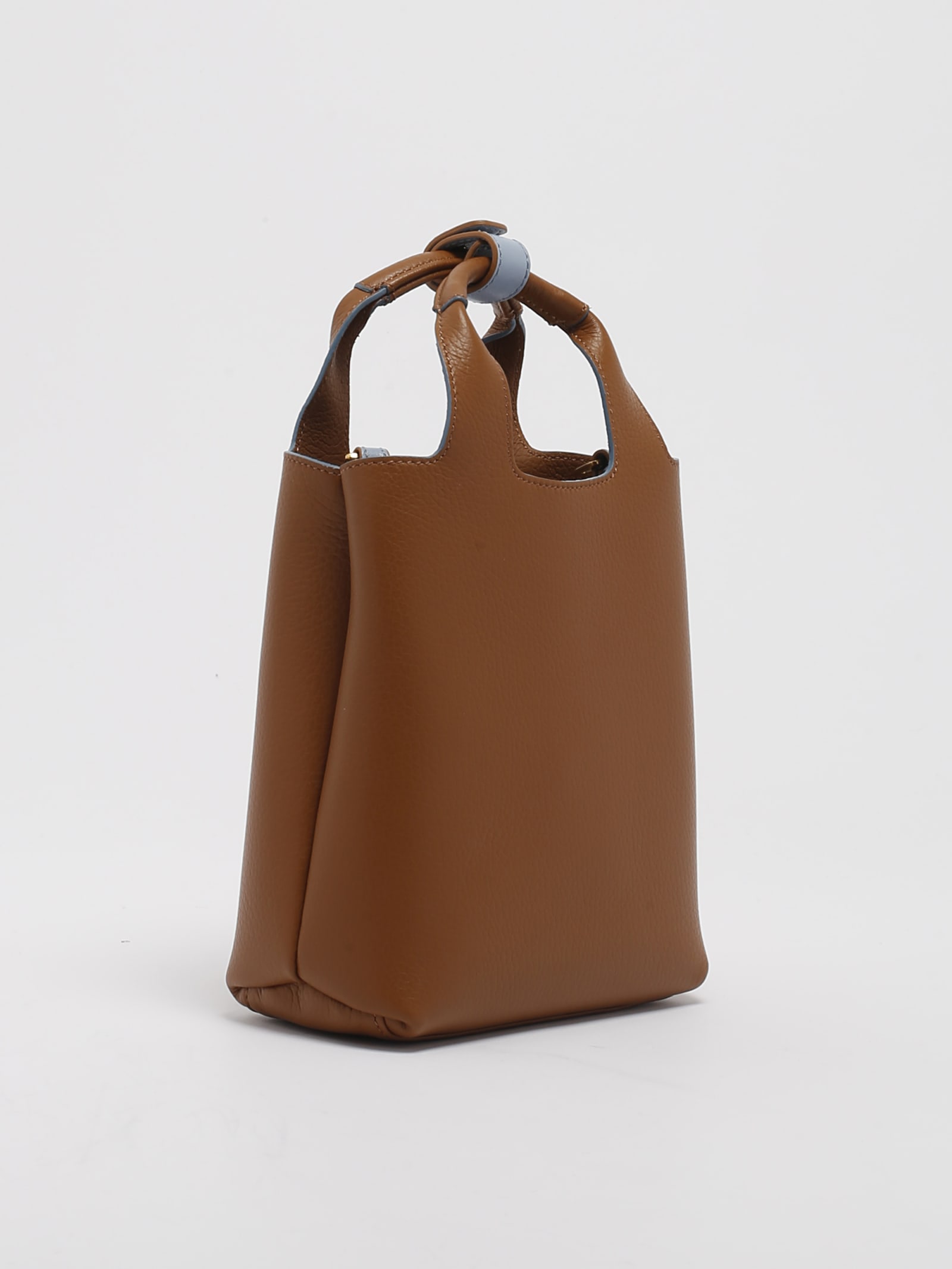 Shop Hogan H Bag Mini Shopping H Embossed Clutch In Cuoio