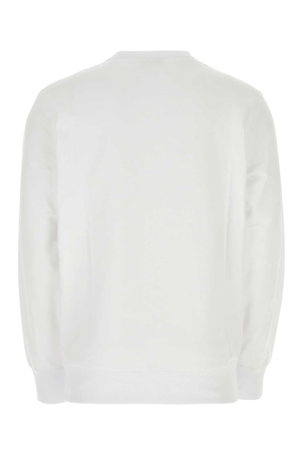 Shop Alexander Mcqueen White Cotton Sweatshirt In Opticalwhite