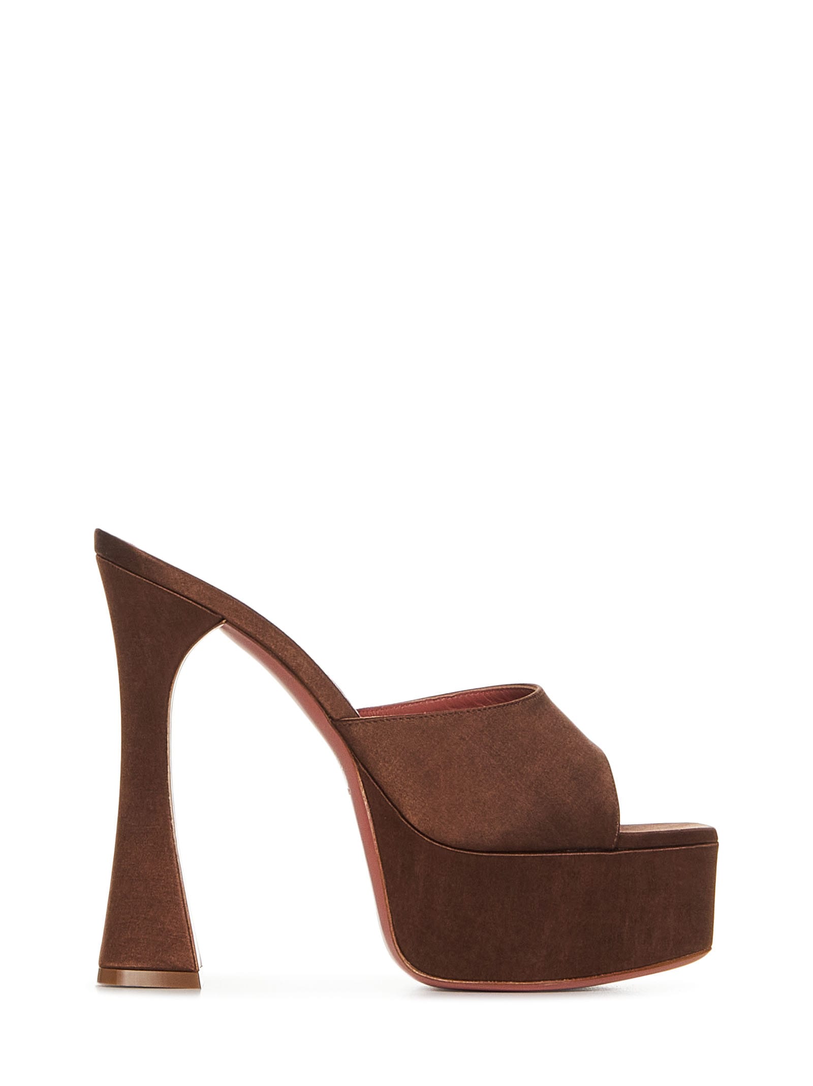 Amina Muaddi Dalida Square-toed High-heeled Sandals In Brown