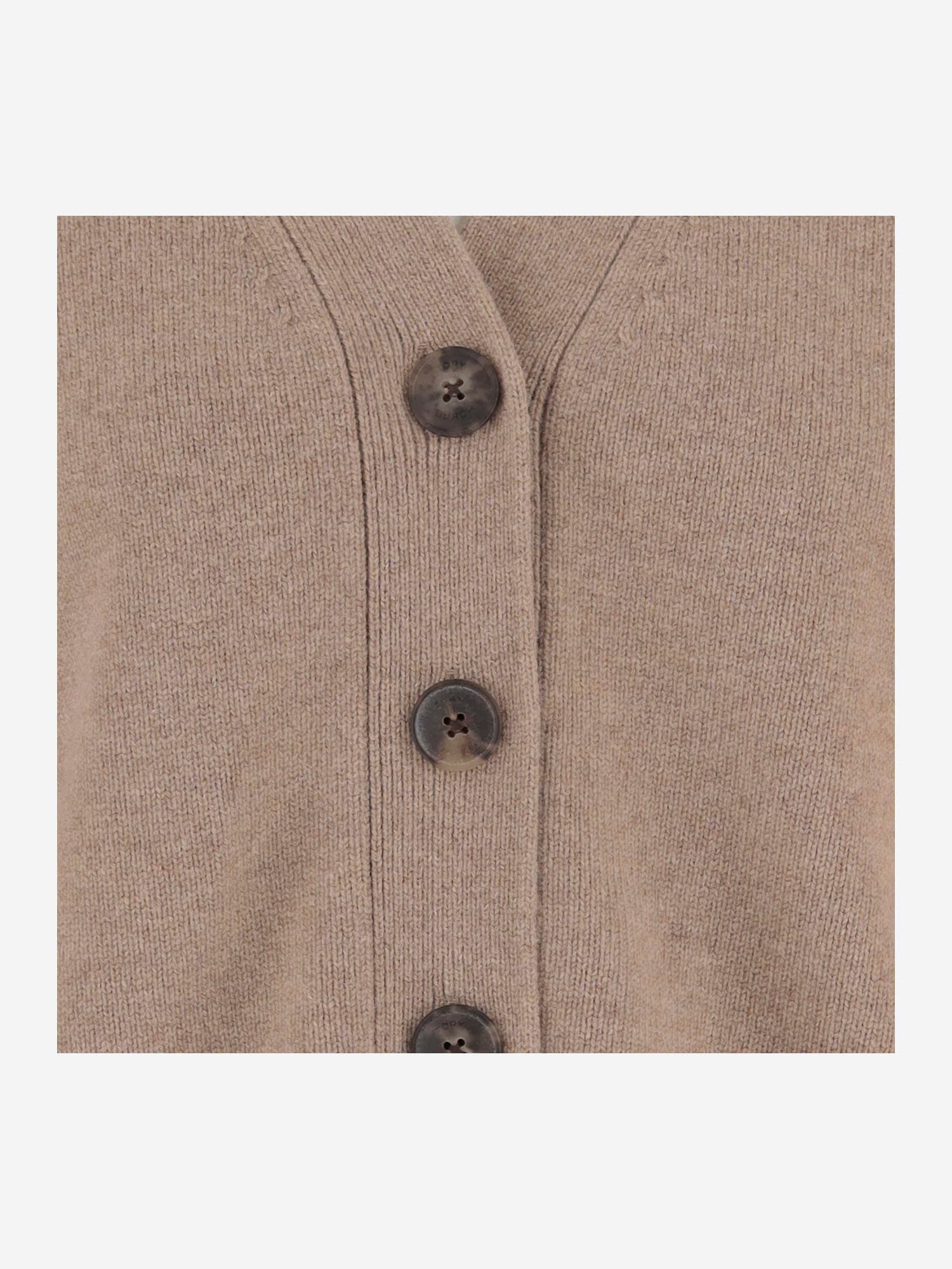 Tory Burch Wool Cardigan In Brown