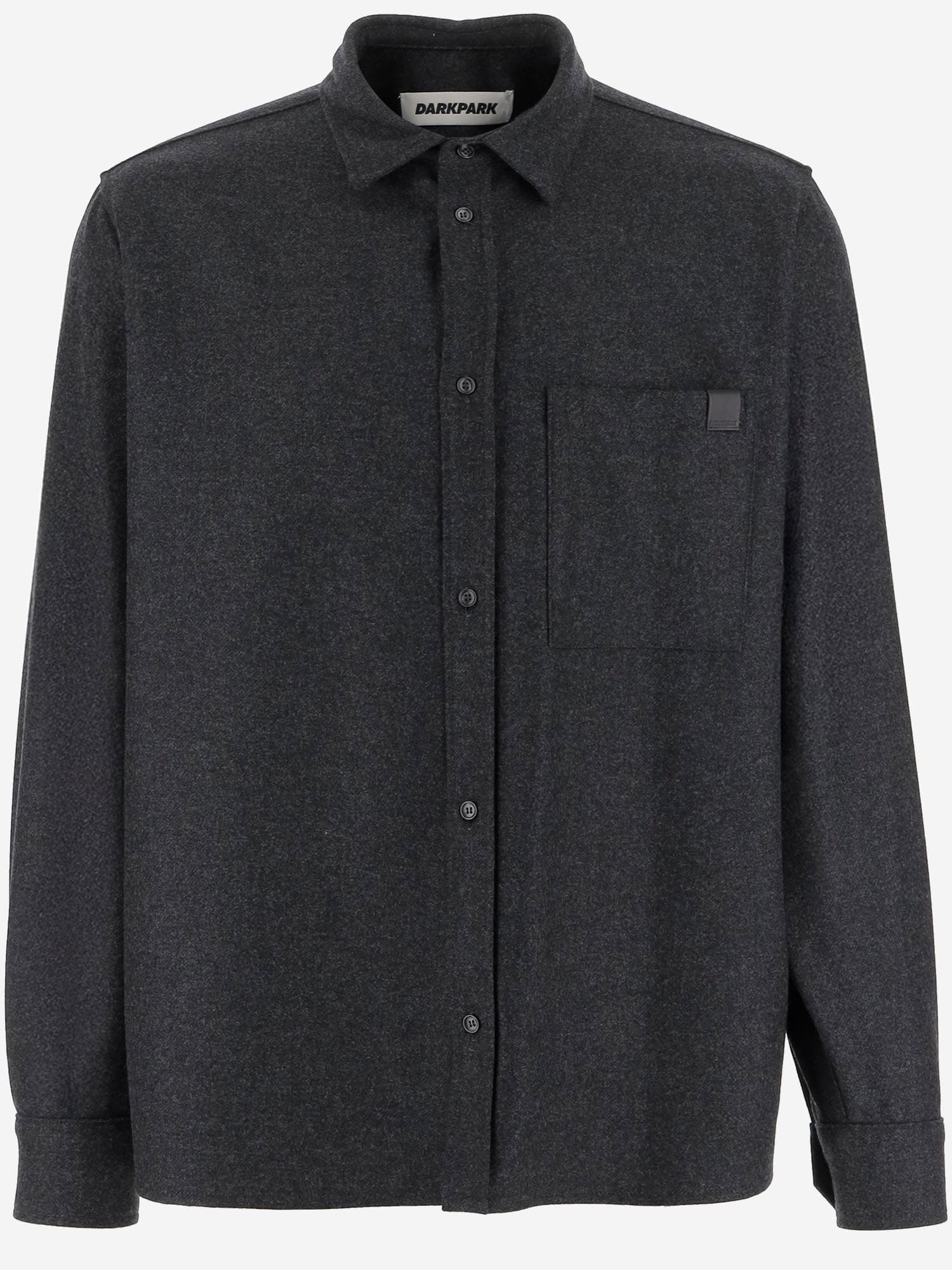 Darkpark Button-down Patch-pocket Shirt In Gray