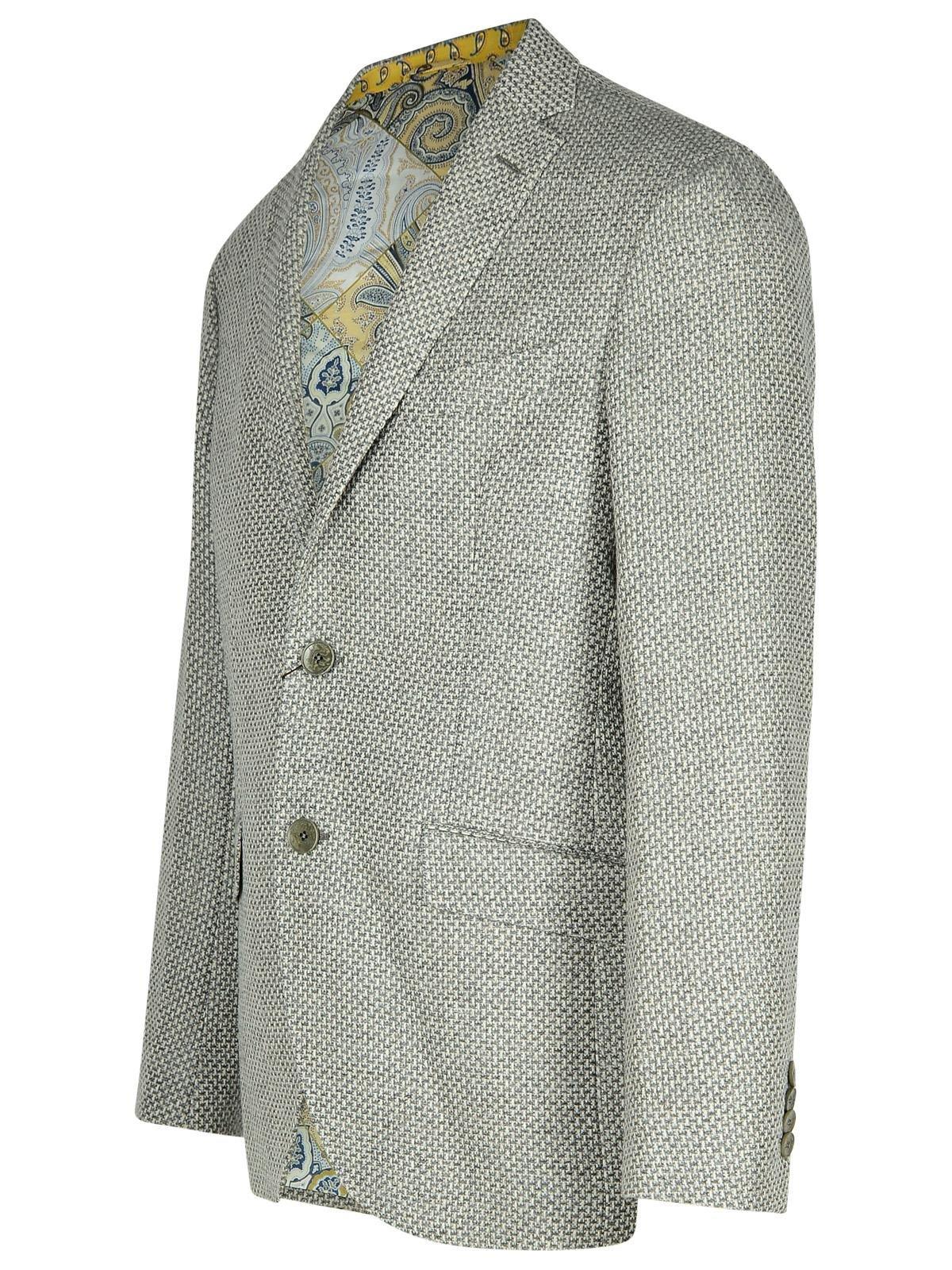 Shop Etro Single-breasted Tailored Blazer In Grigio