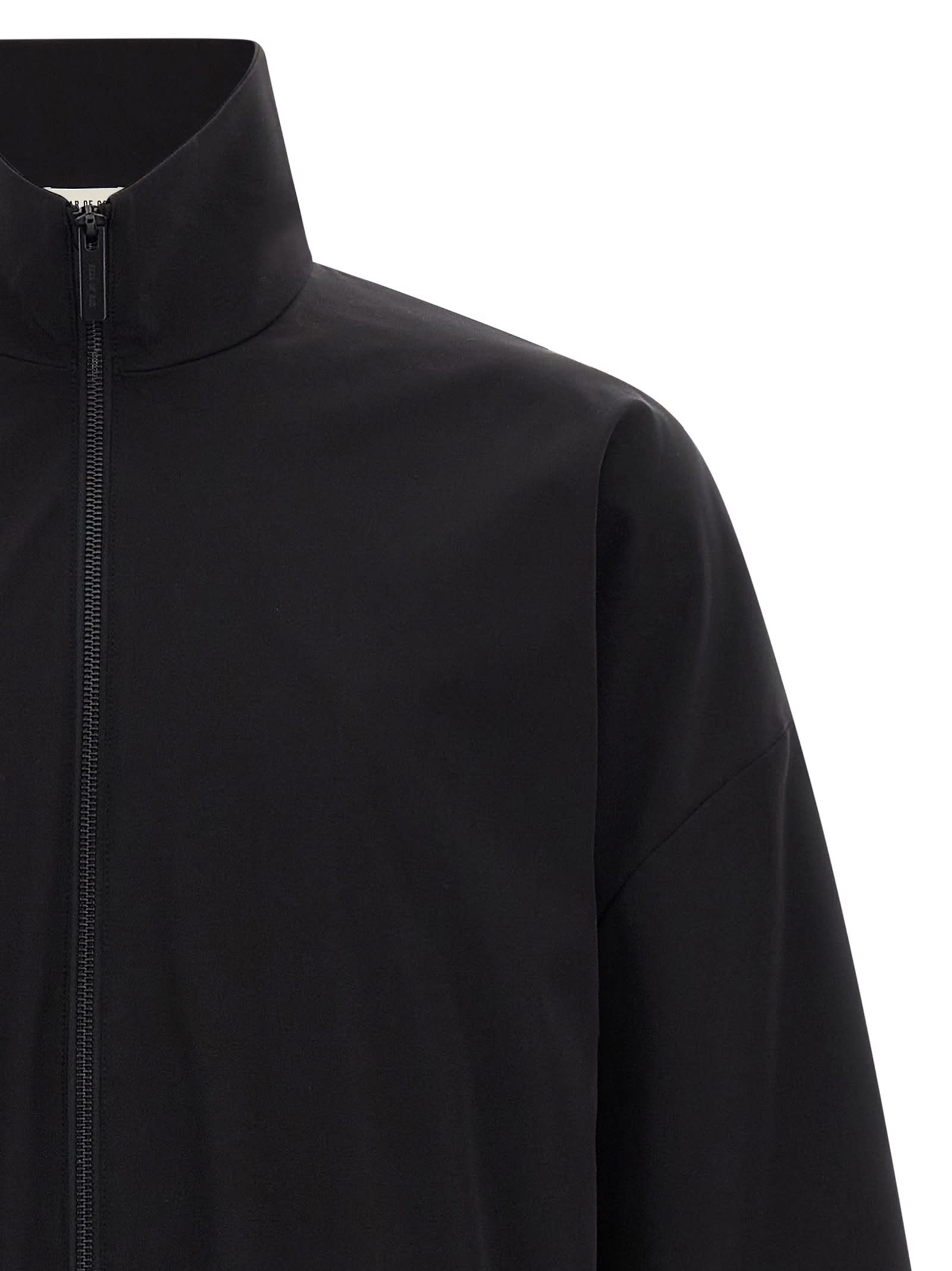Fear Of God High Collar Track Jacket In Black