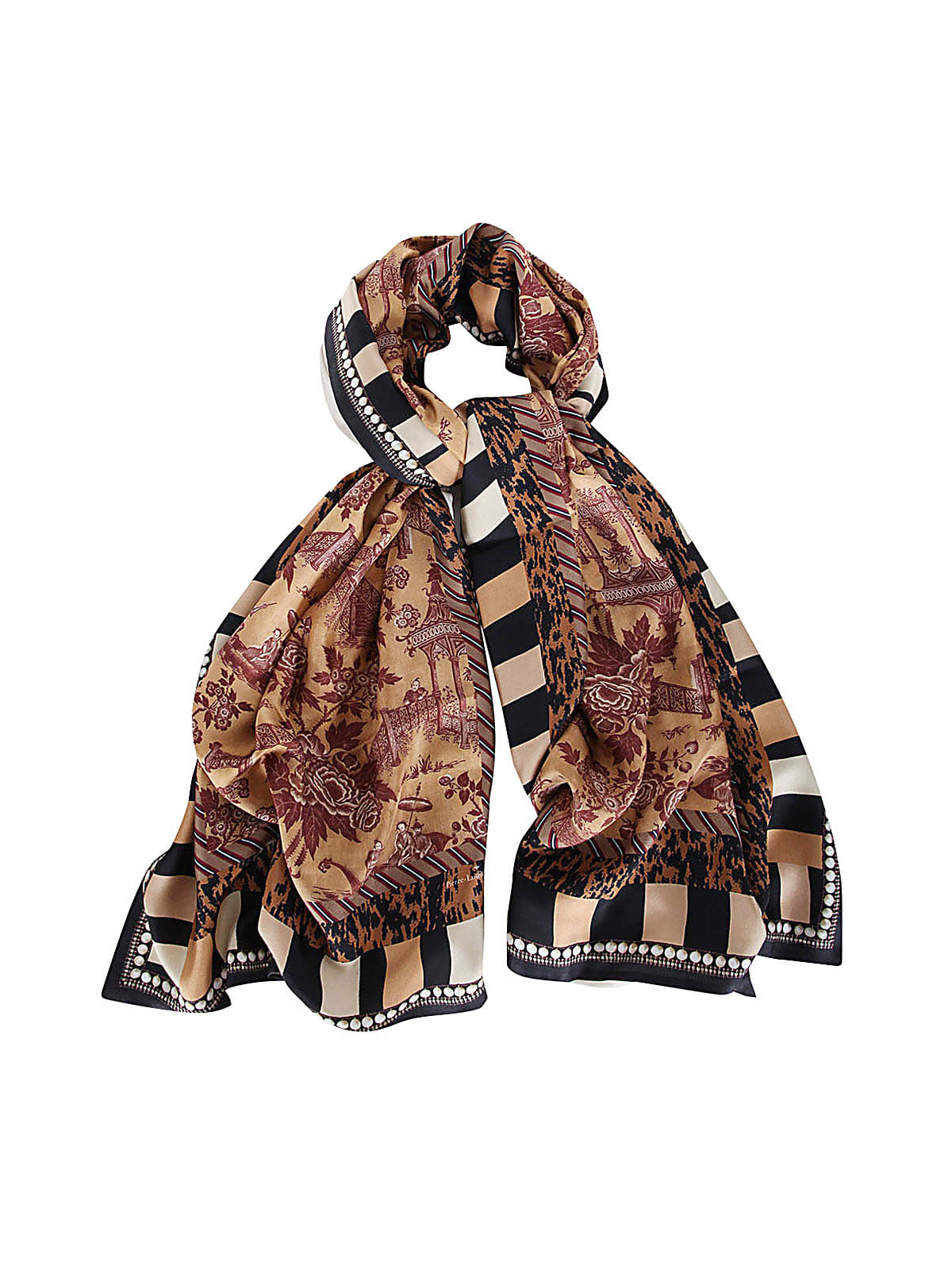 Pierre-Louis Mascia Panelled Frayed Scarf - Neutrals